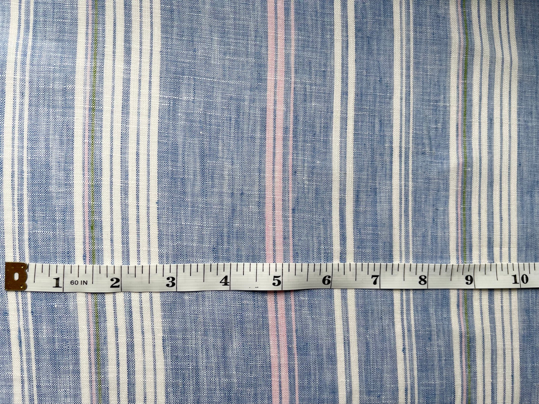 Deadstock Linen Fabric - Santorini Stripe