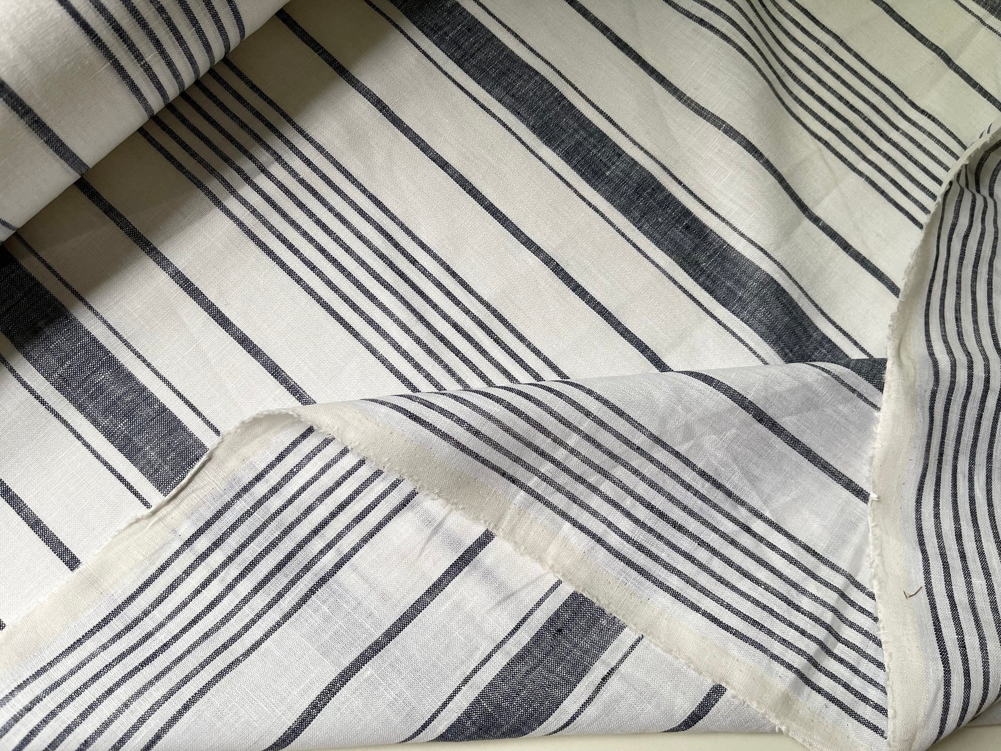 Deadstock Linen Fabric - Monschau Stripe