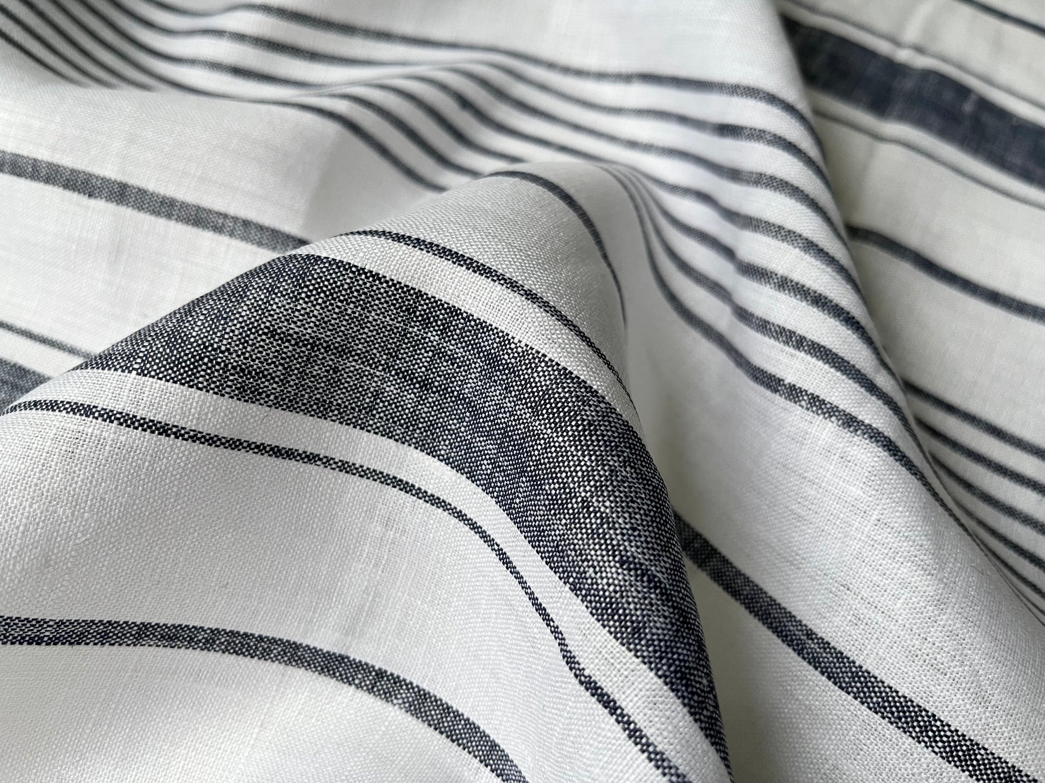 Deadstock Linen Fabric - Monschau Stripe