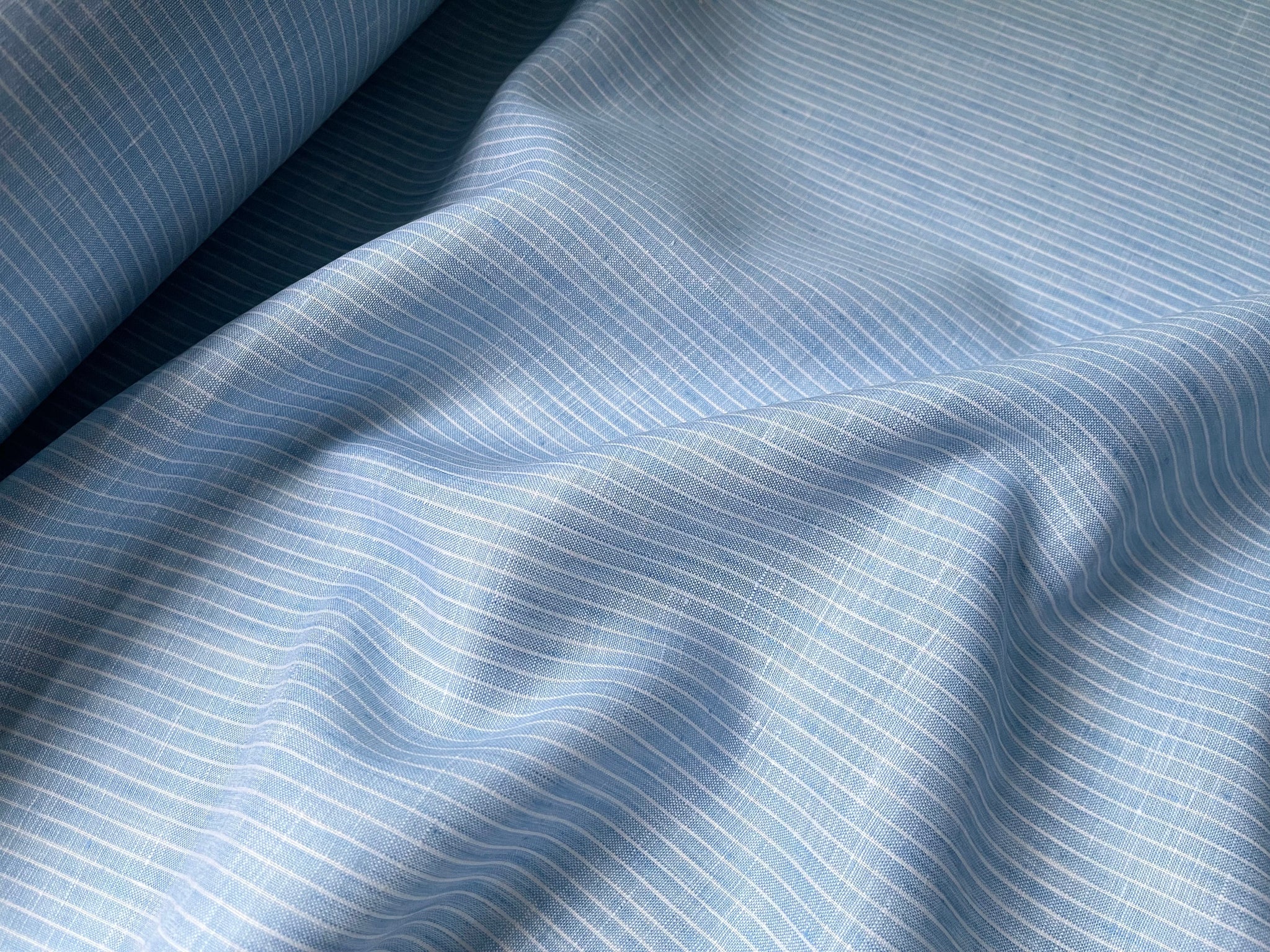 Deadstock Linen Fabric - Mijas Stripe
