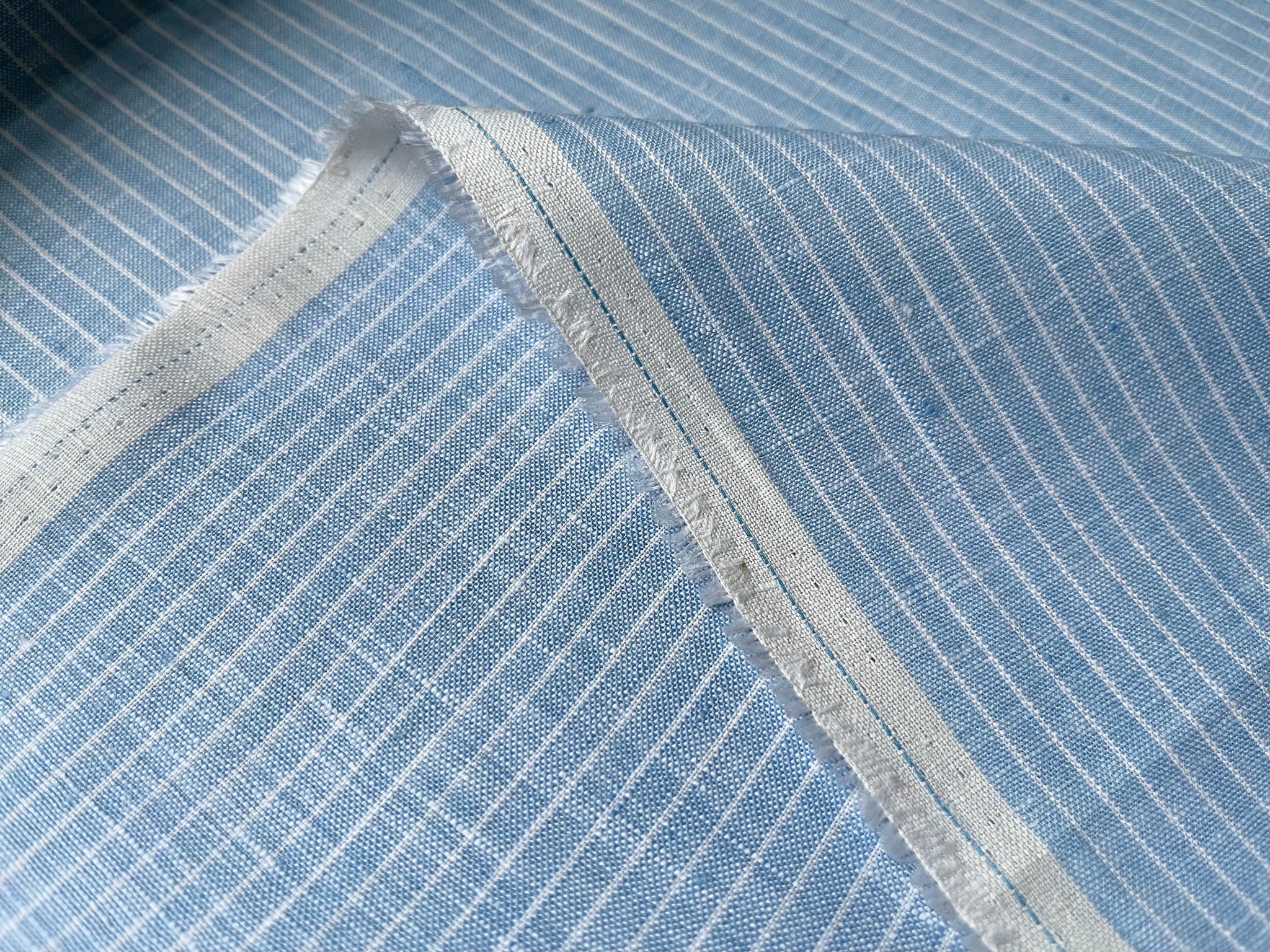 Deadstock Linen Fabric - Mijas Stripe