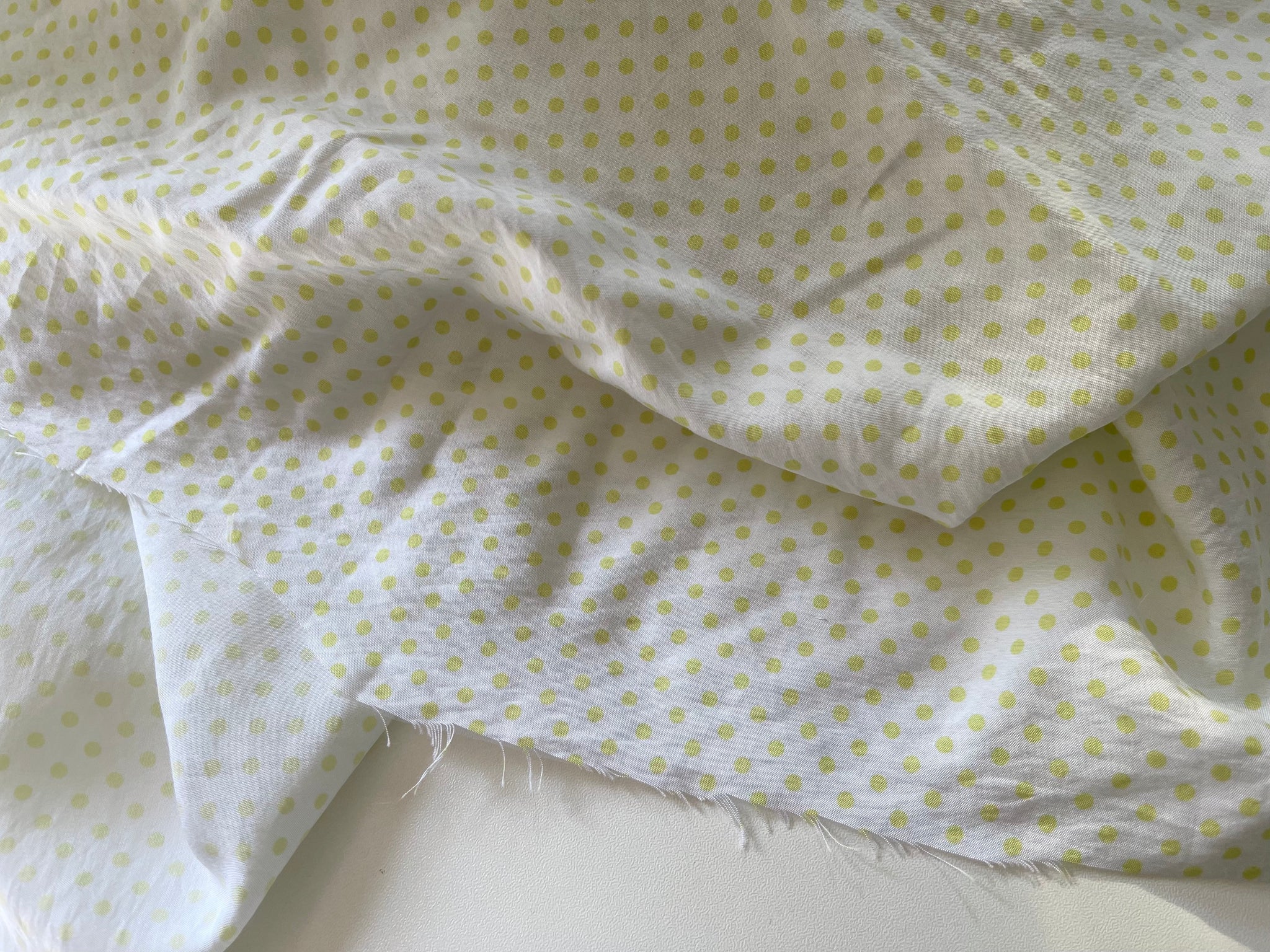 25 yards Lime Polka Dots Fabric