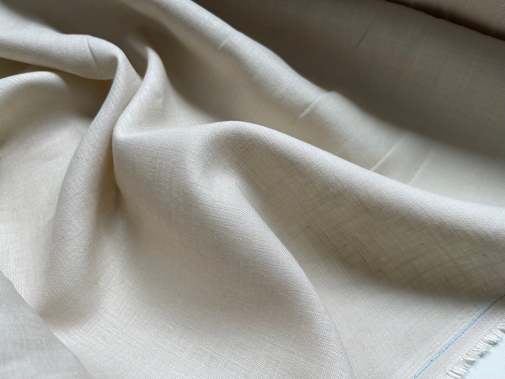 Deadstock Linen Fabric - Almond Milk