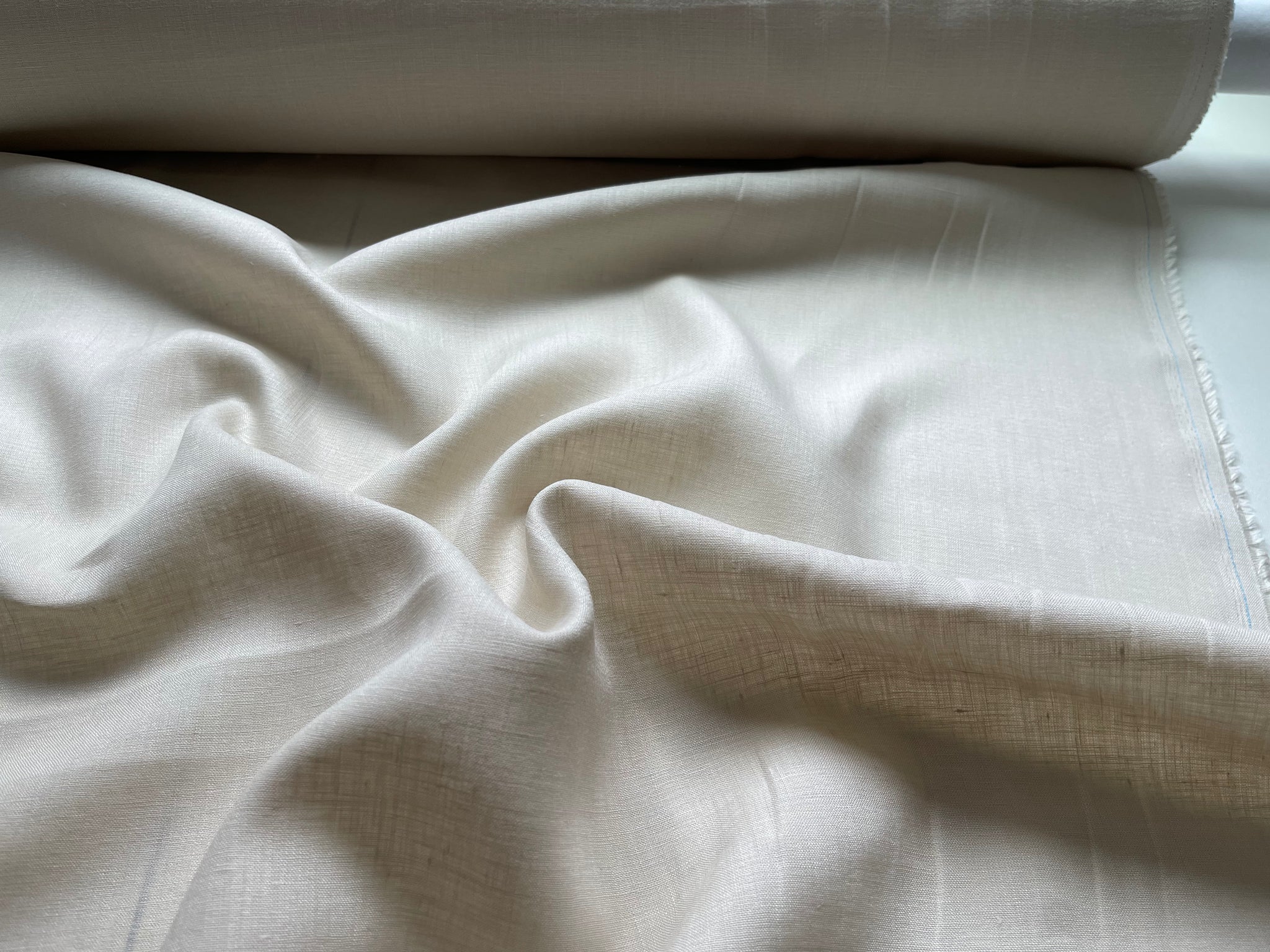 Deadstock Linen Fabric - Almond Milk