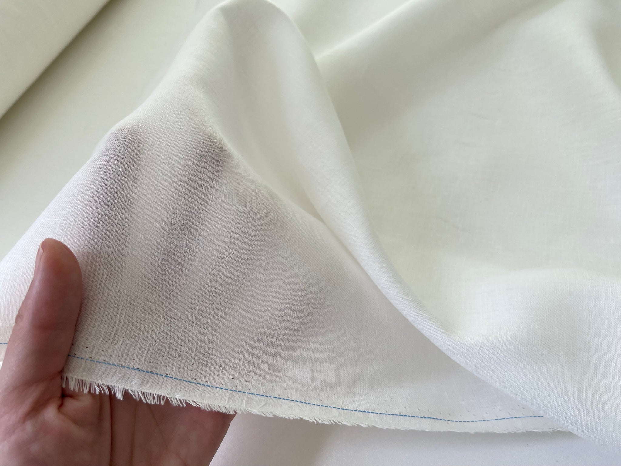 Deadstock Linen Fabric - Ivory Lightweight