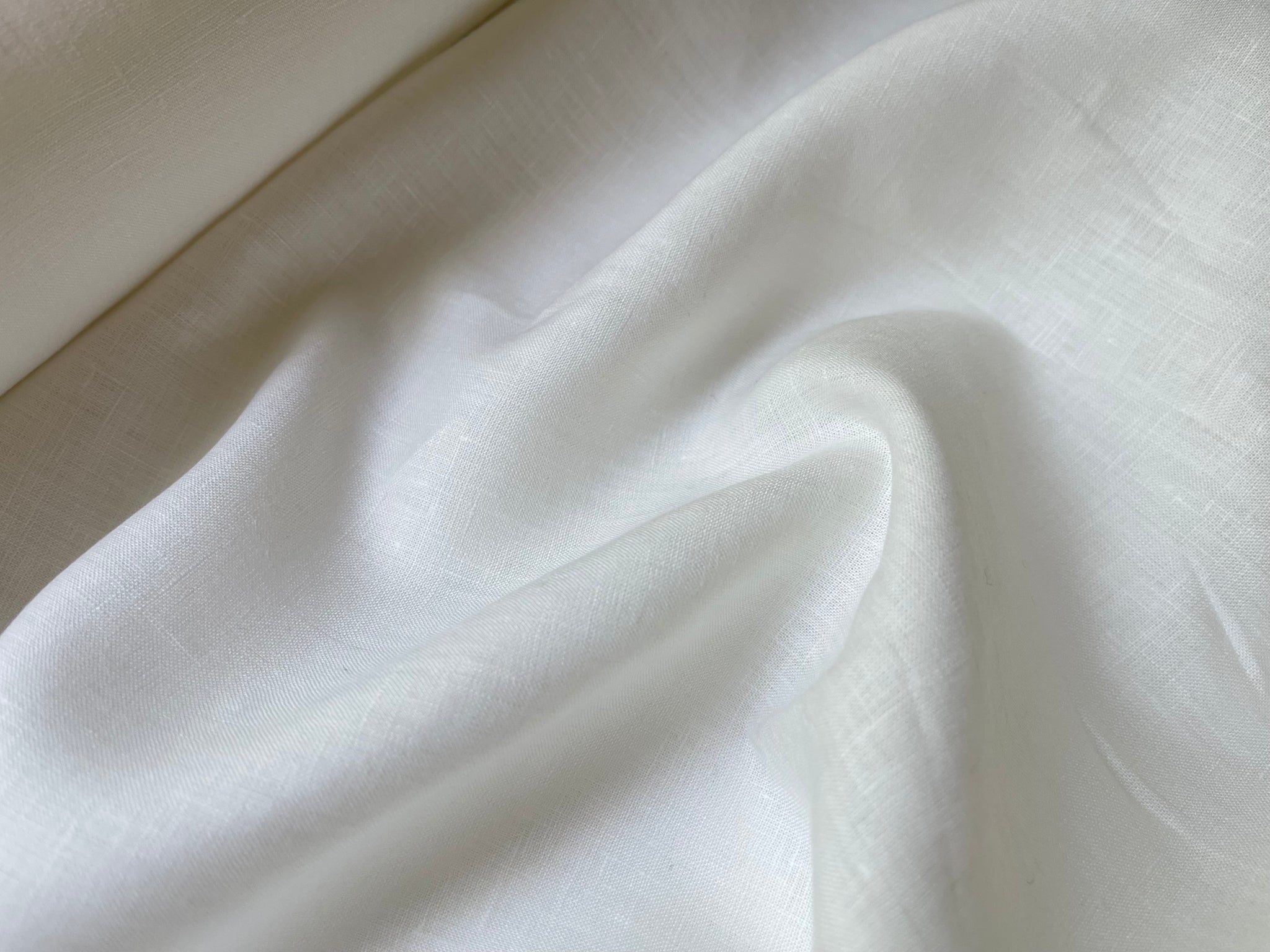 Deadstock Linen Fabric - Ivory Lightweight