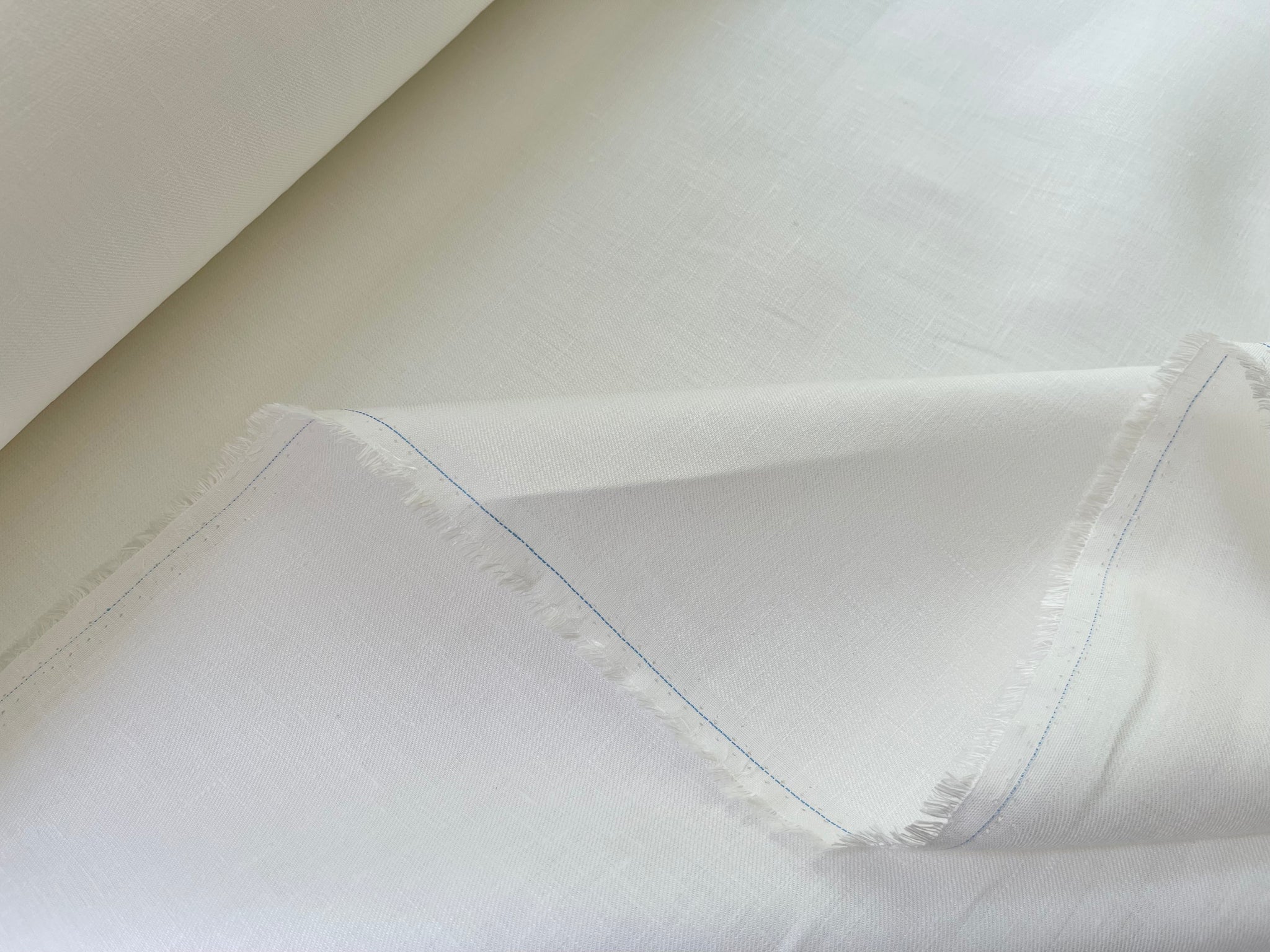 Deadstock Linen Fabric - Ivory Midweight