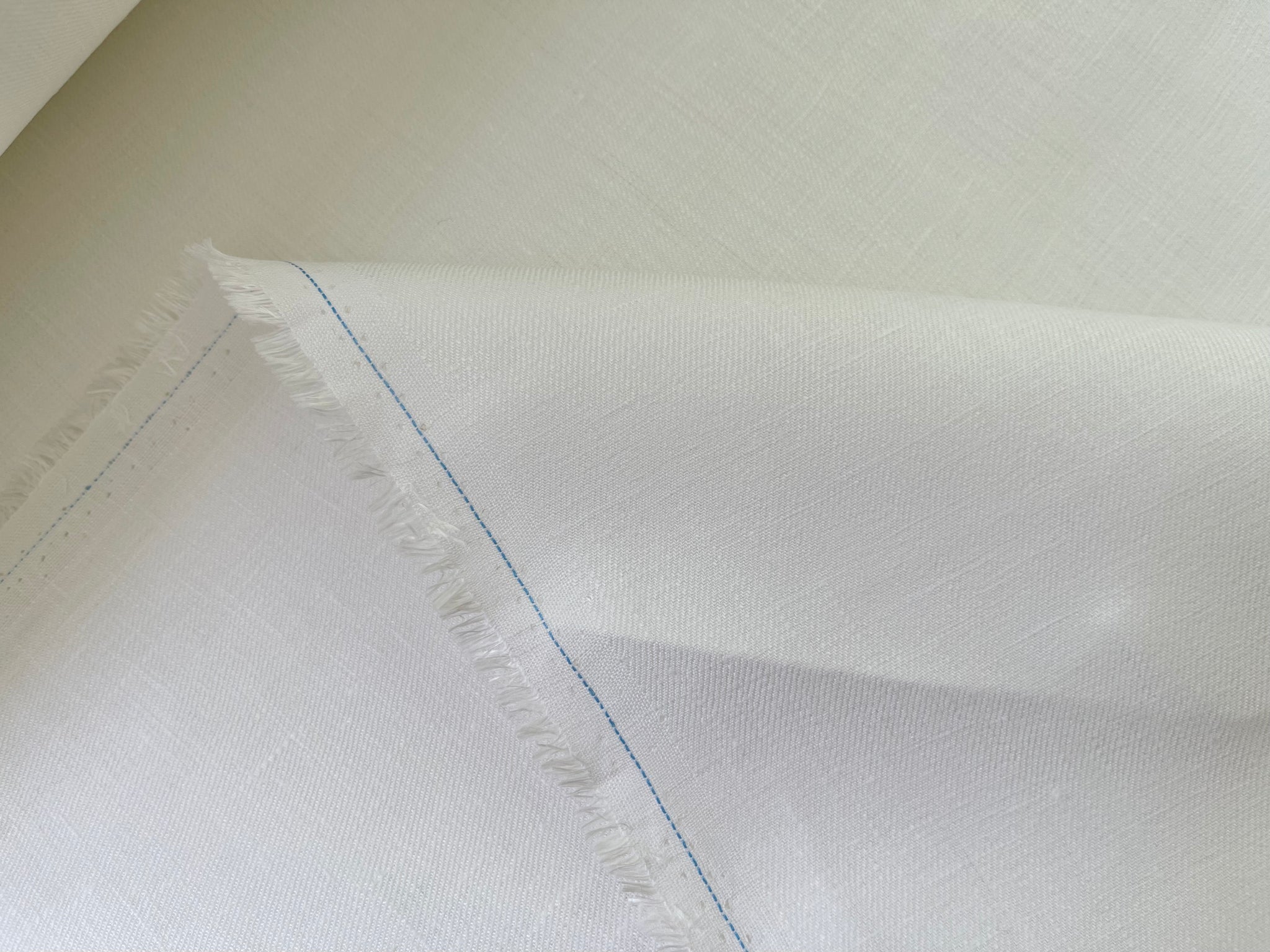 Deadstock Linen Fabric - Ivory Midweight