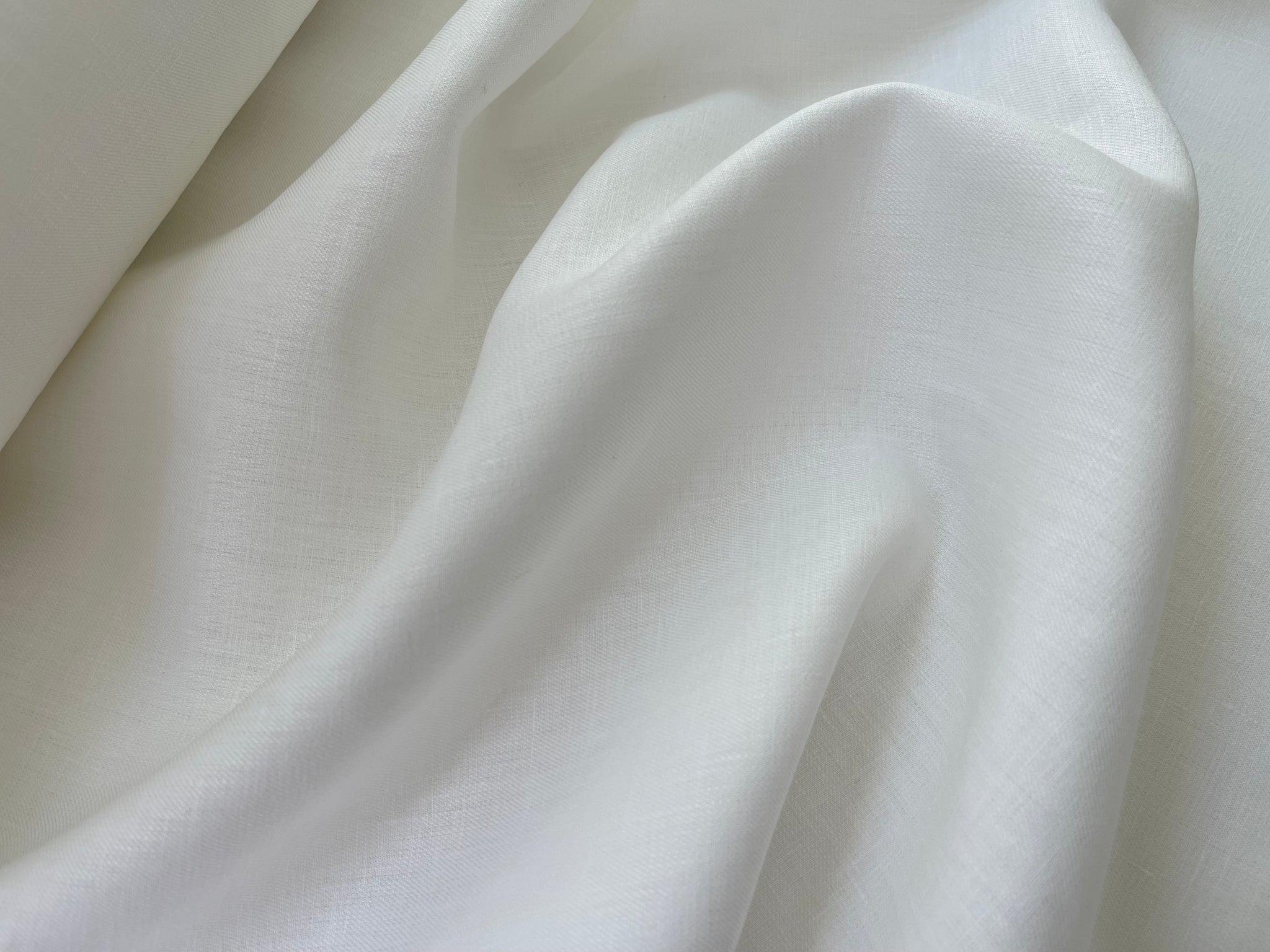 Deadstock Linen Fabric - Ivory Midweight