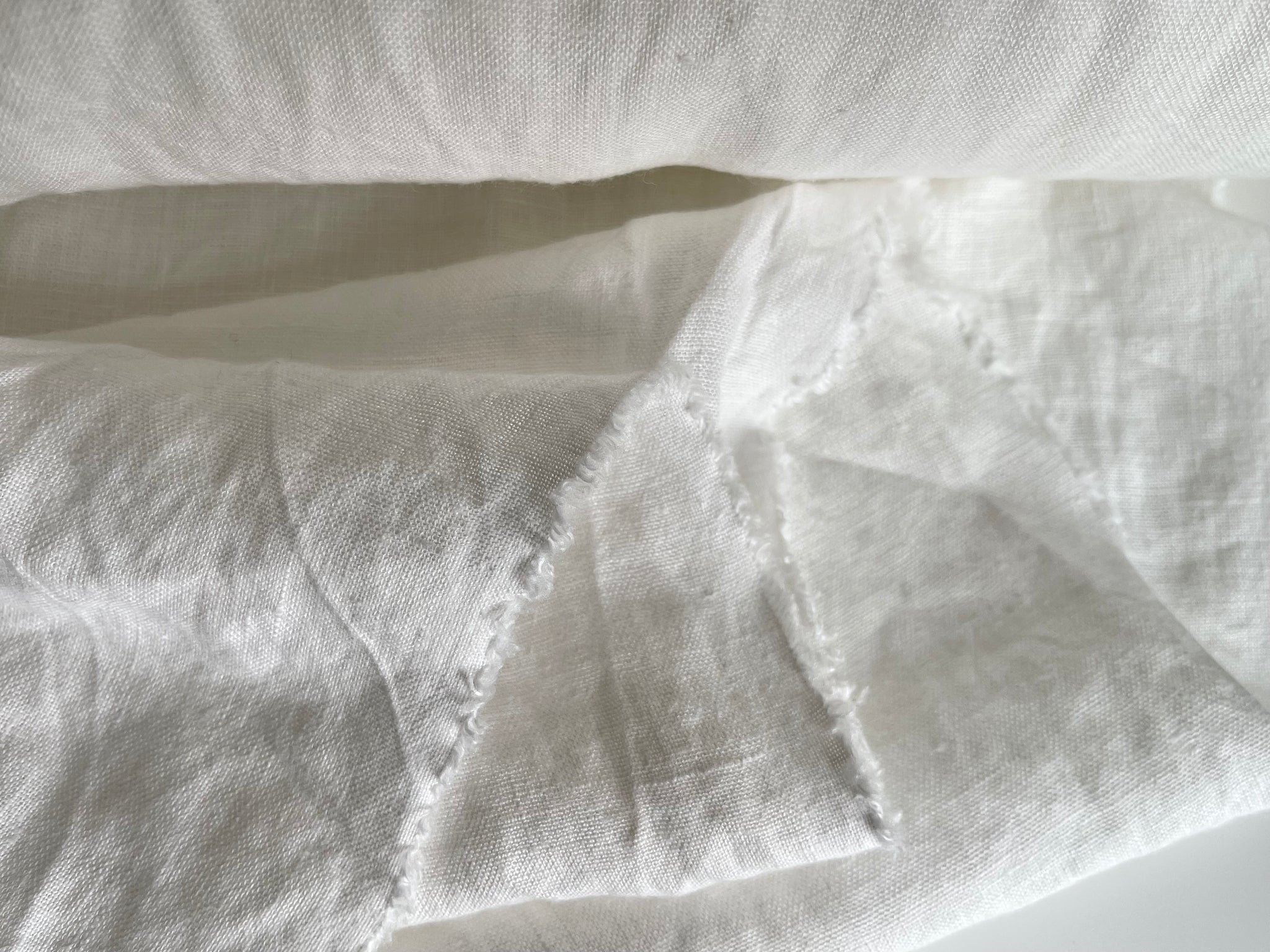 Washed Linen Fabric - Ivory