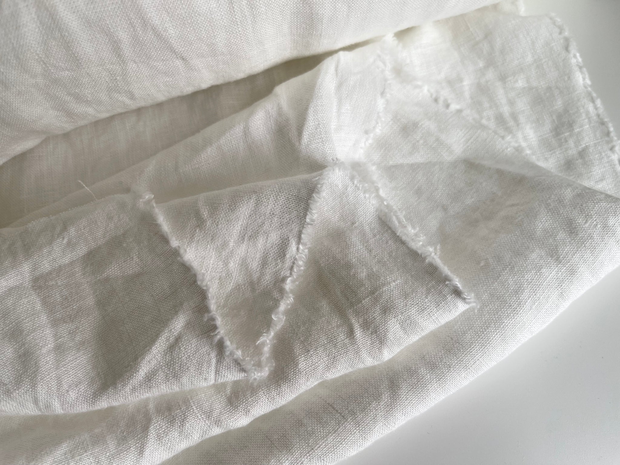 Ivory Linen Fabric - Washed