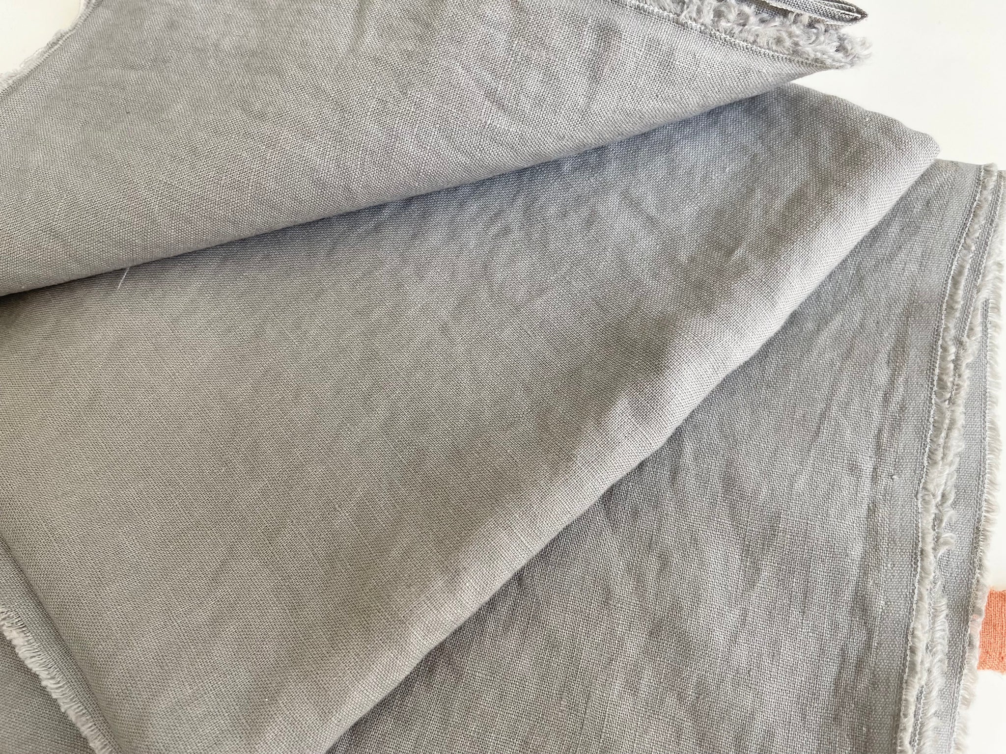 Linen Fabric Remnants - Grey
