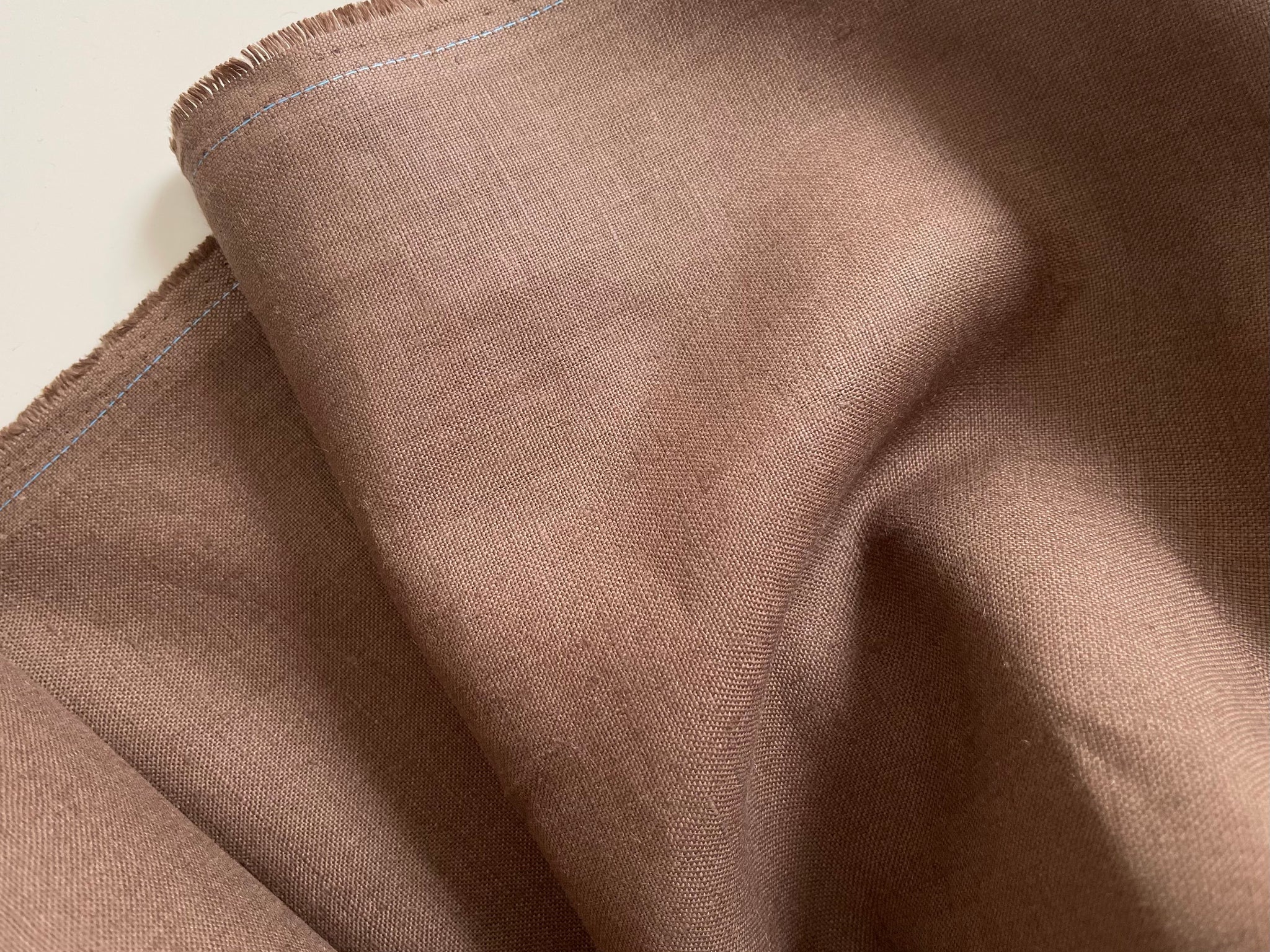 Deadstock Linen Fabric - Cocoa Brown