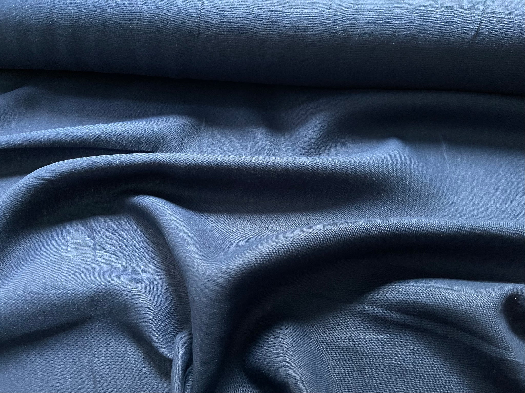 Deadstock Linen Fabric - Navy