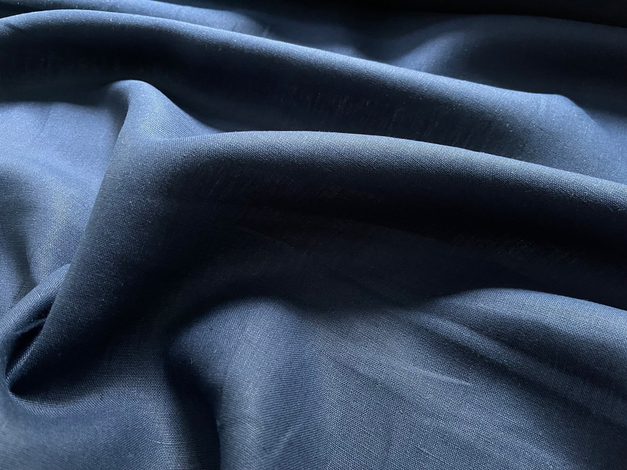 Deadstock Linen Fabric - Navy
