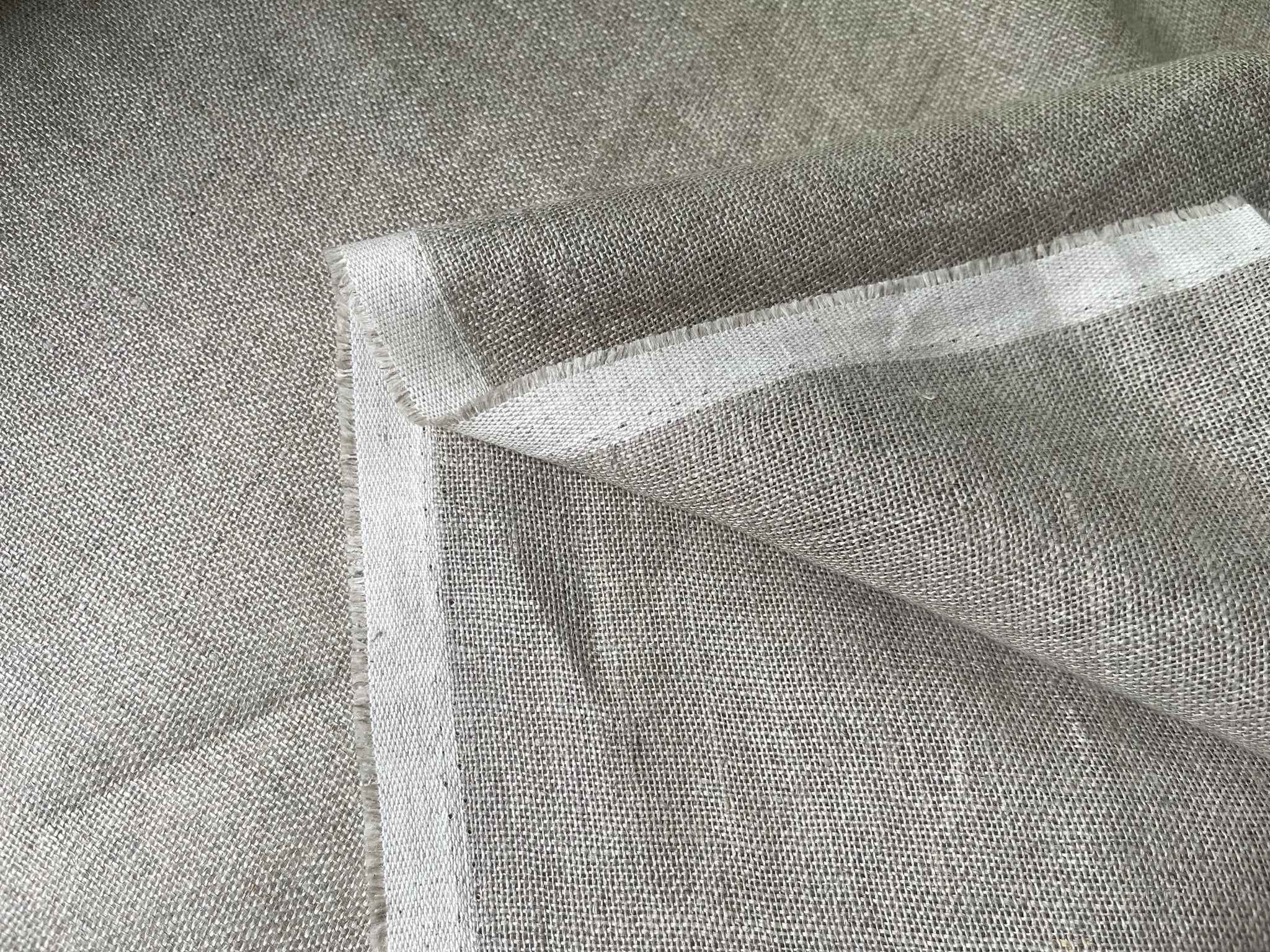 Deadstock Linen Fabric - Natural Undyed Loose Weave