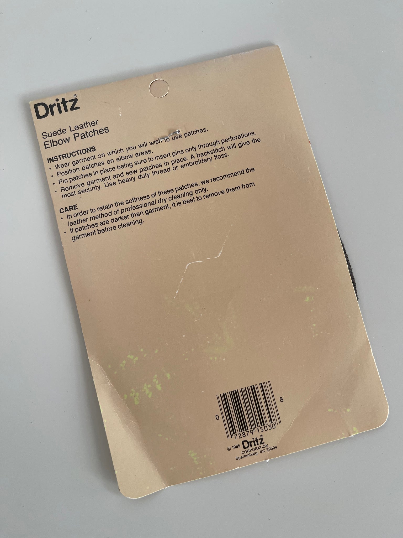 Vintage Dritz Genuine Sueded Cowhide Elbow Patches