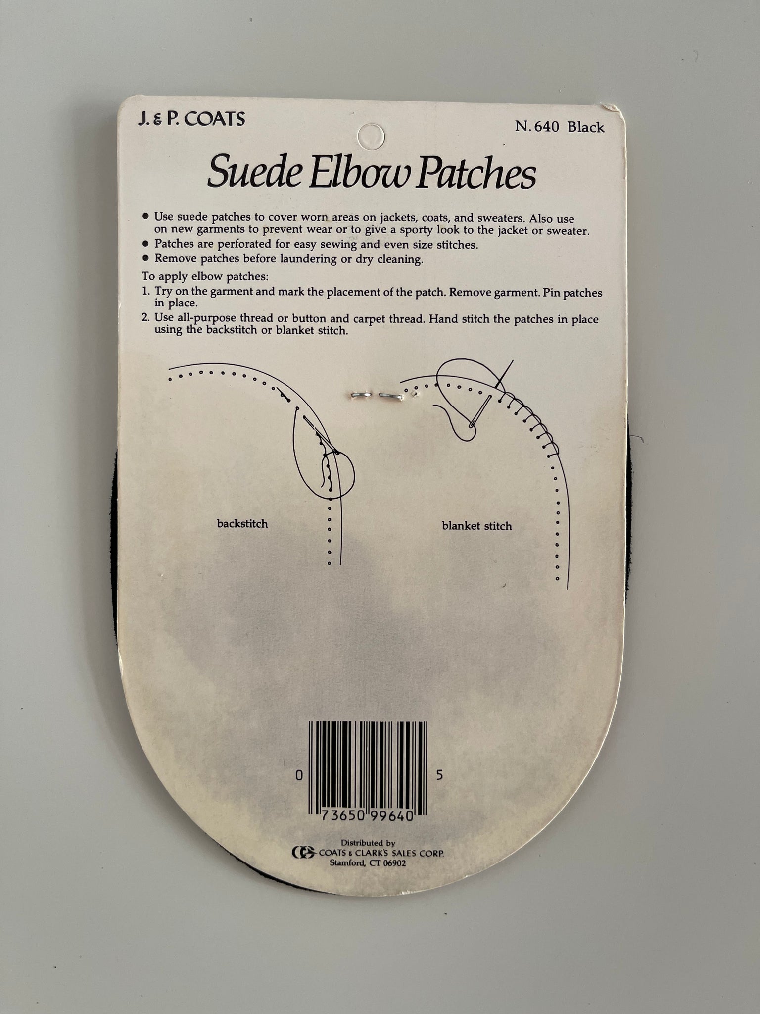 Vintage J & P Coats Genuine Suede Elbow Patches