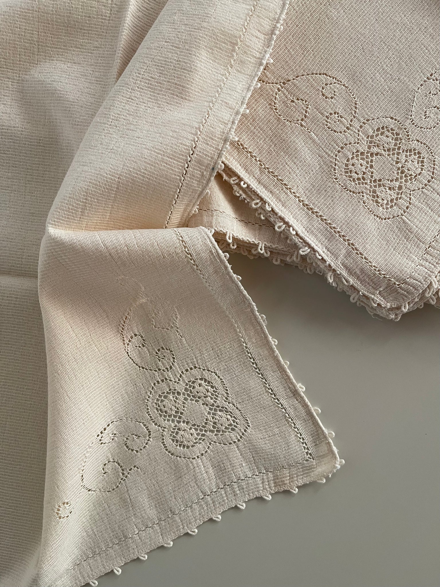 Vintage Set of 6 Crochet Napkins