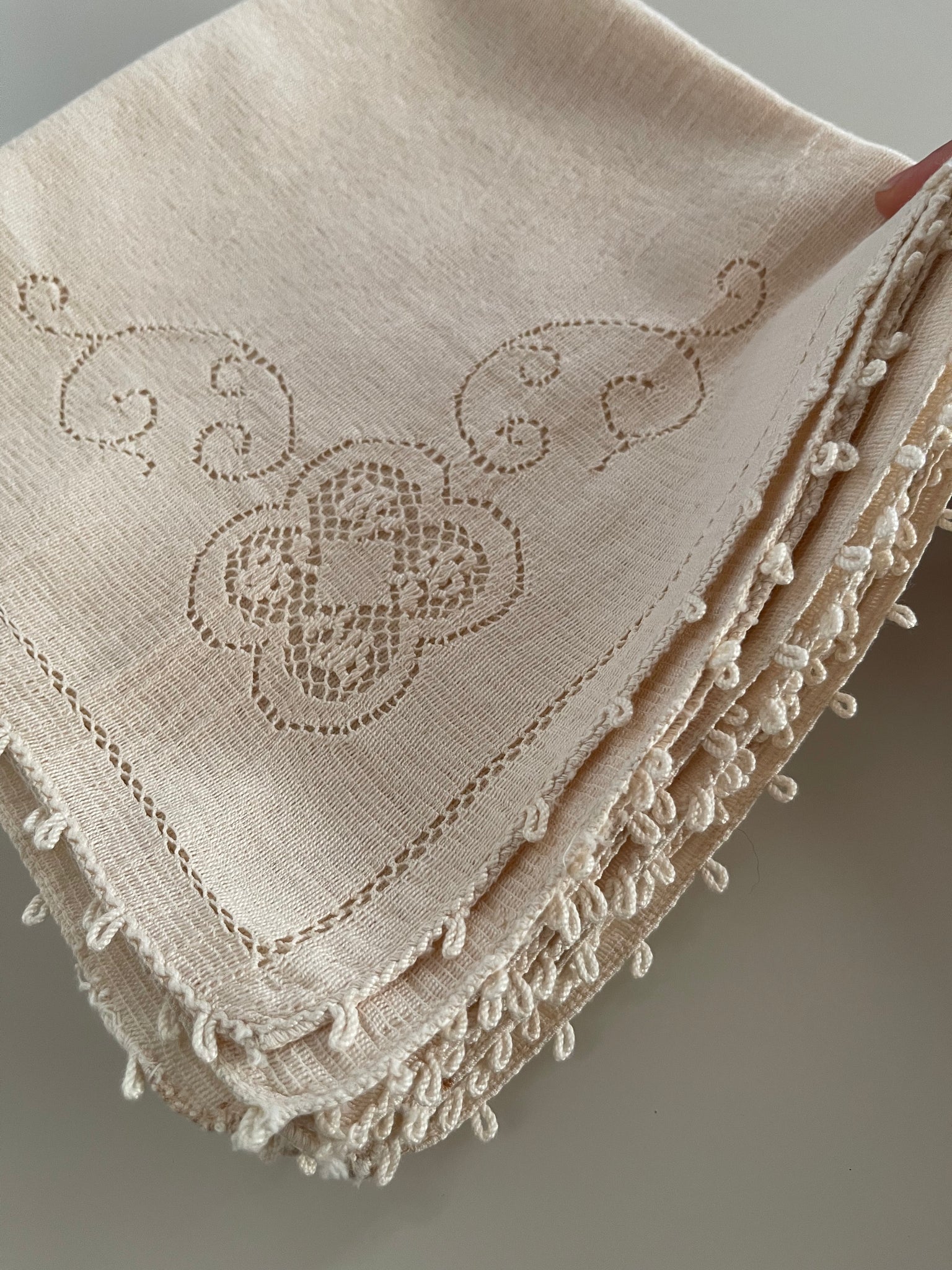 Vintage Set of 6 Crochet Napkins