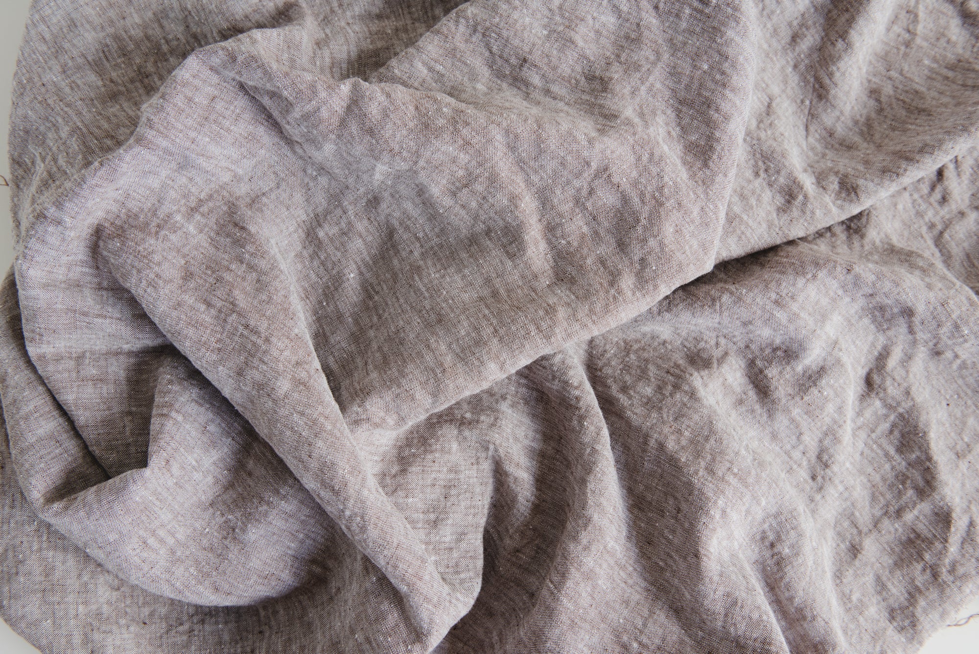 Brown Chambray Linen Fabric