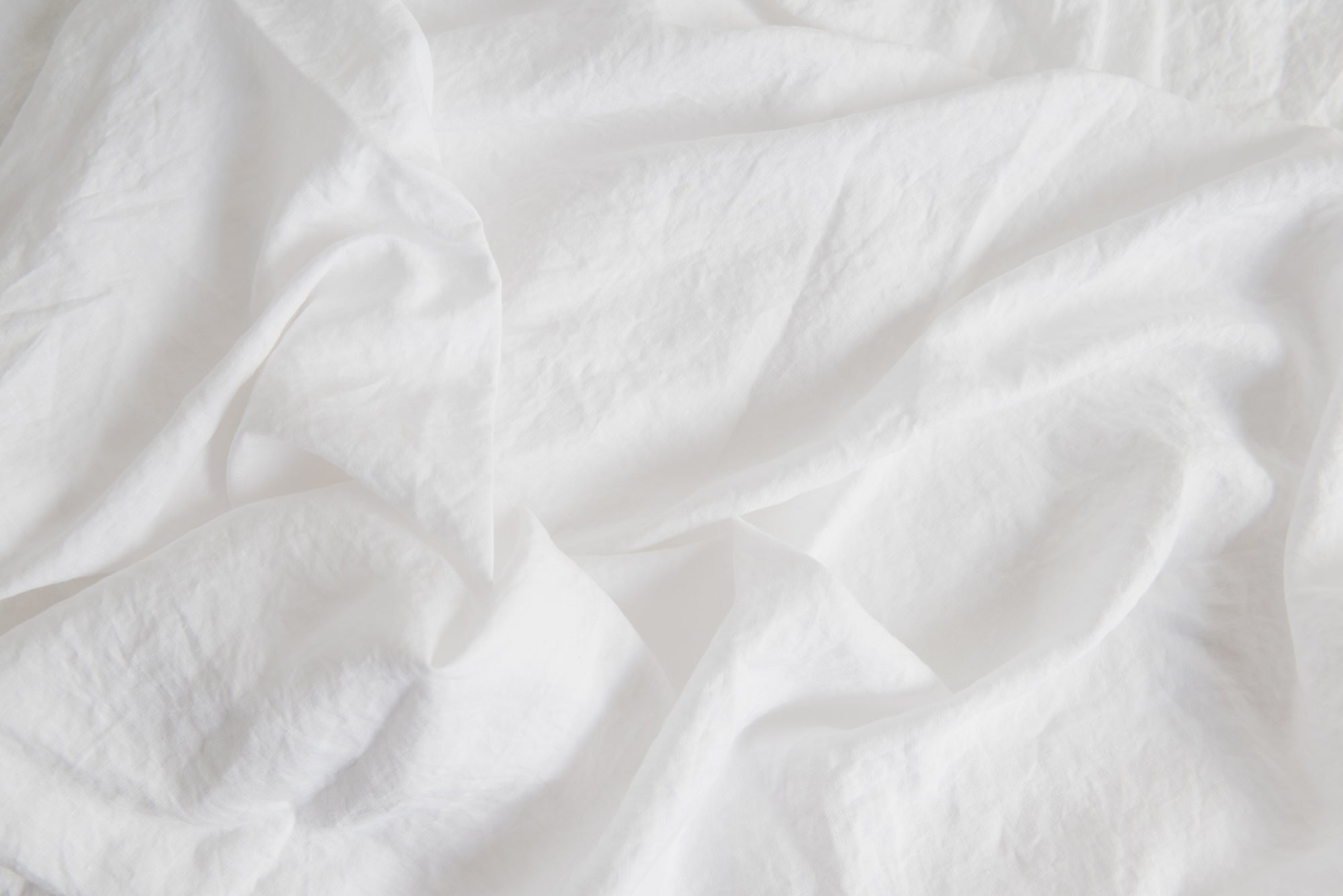 White Embroidered Linen Fabric