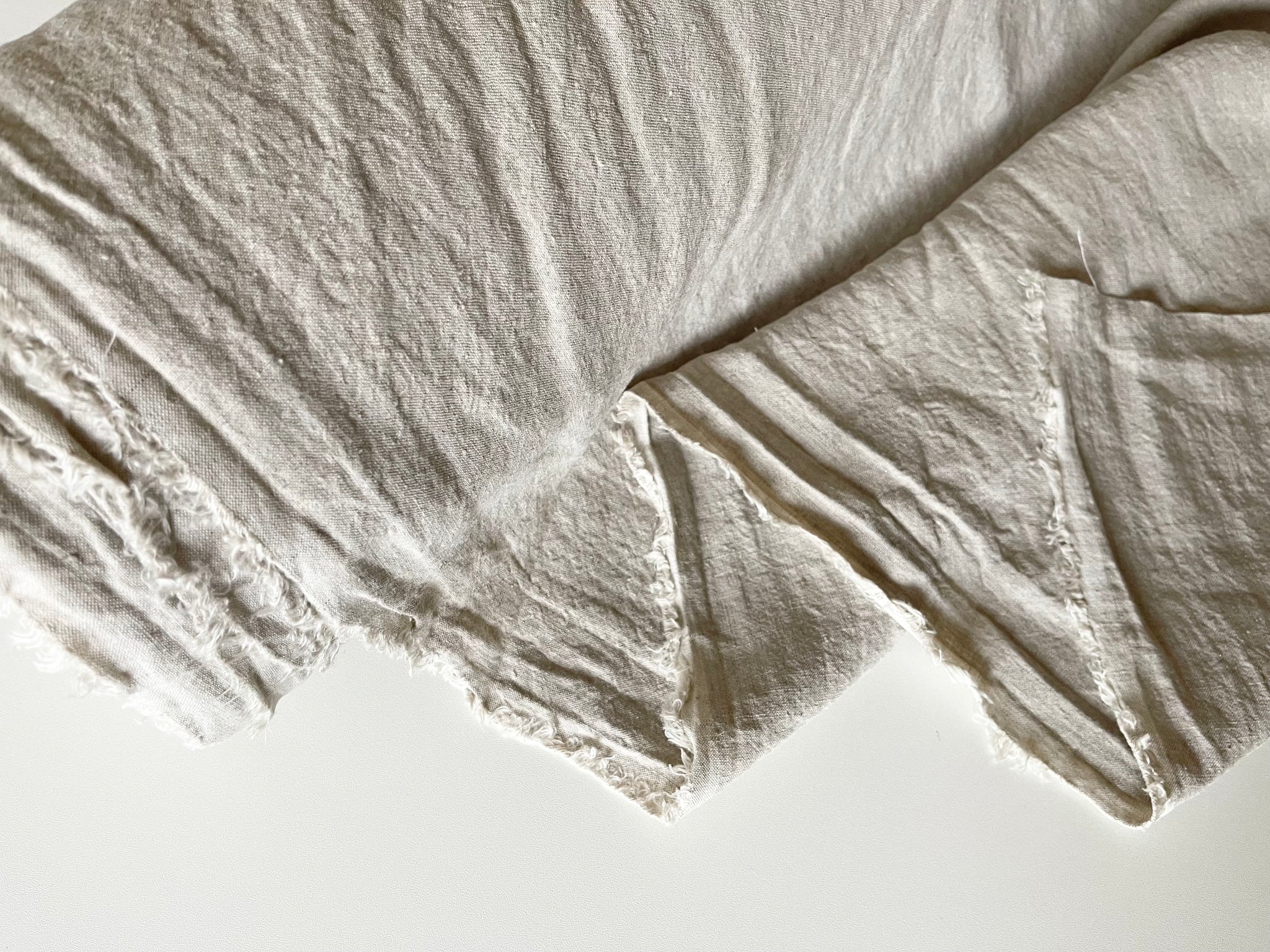 Natural Linen Fabric - Stone Washed