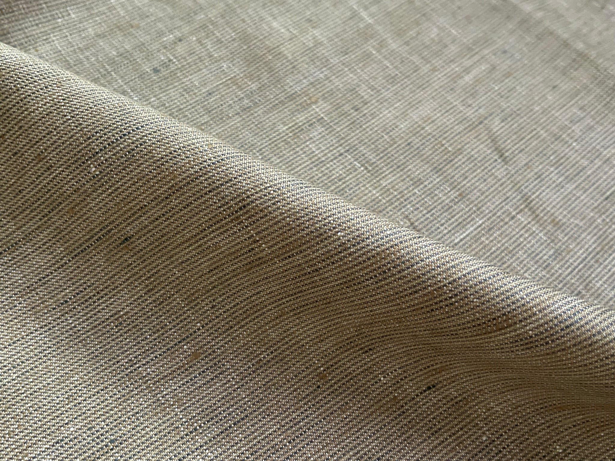 Deadstock Linen Fabric - Tan Melange
