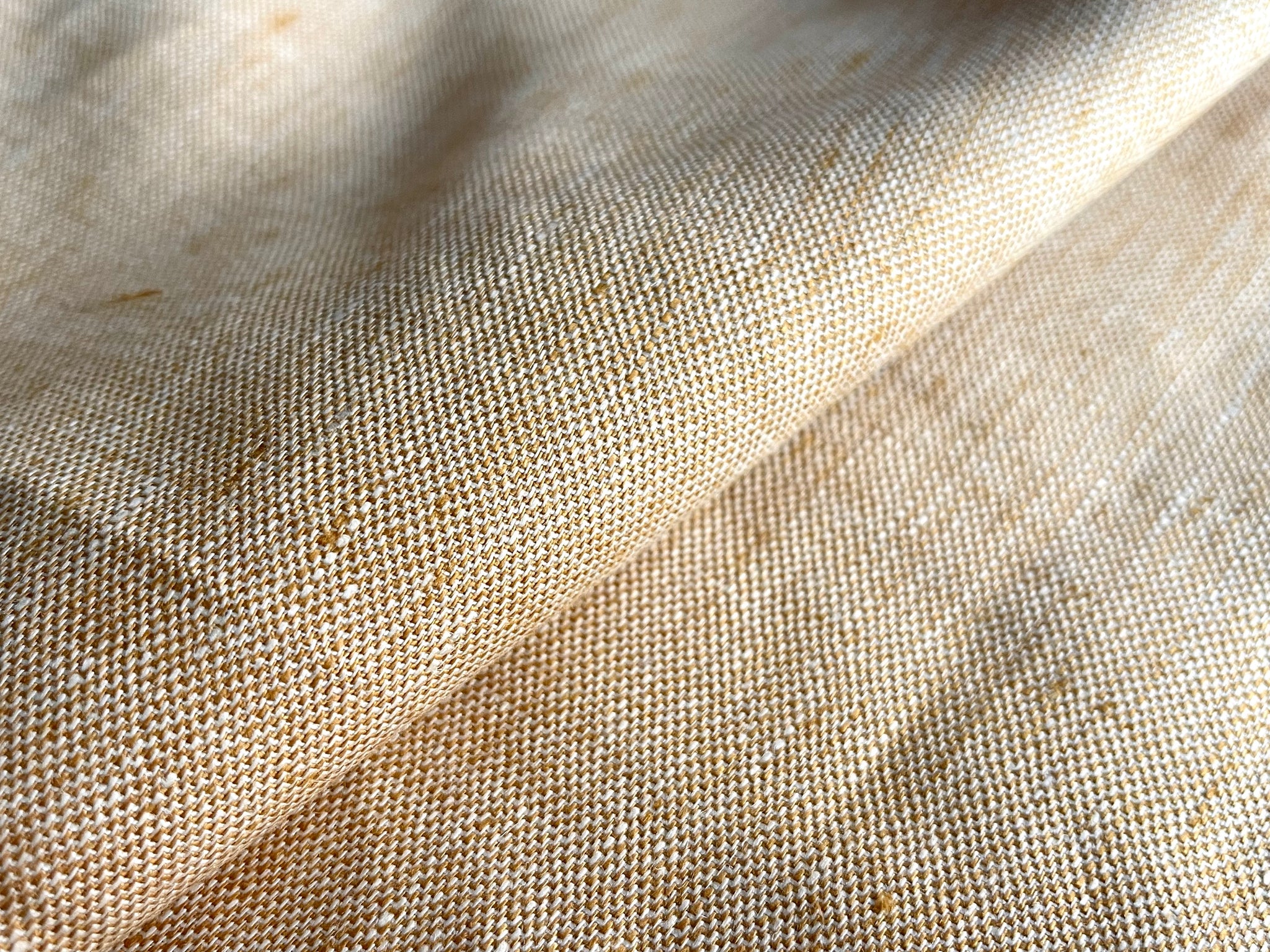 Deadstock Linen Fabric - Mustard Melange