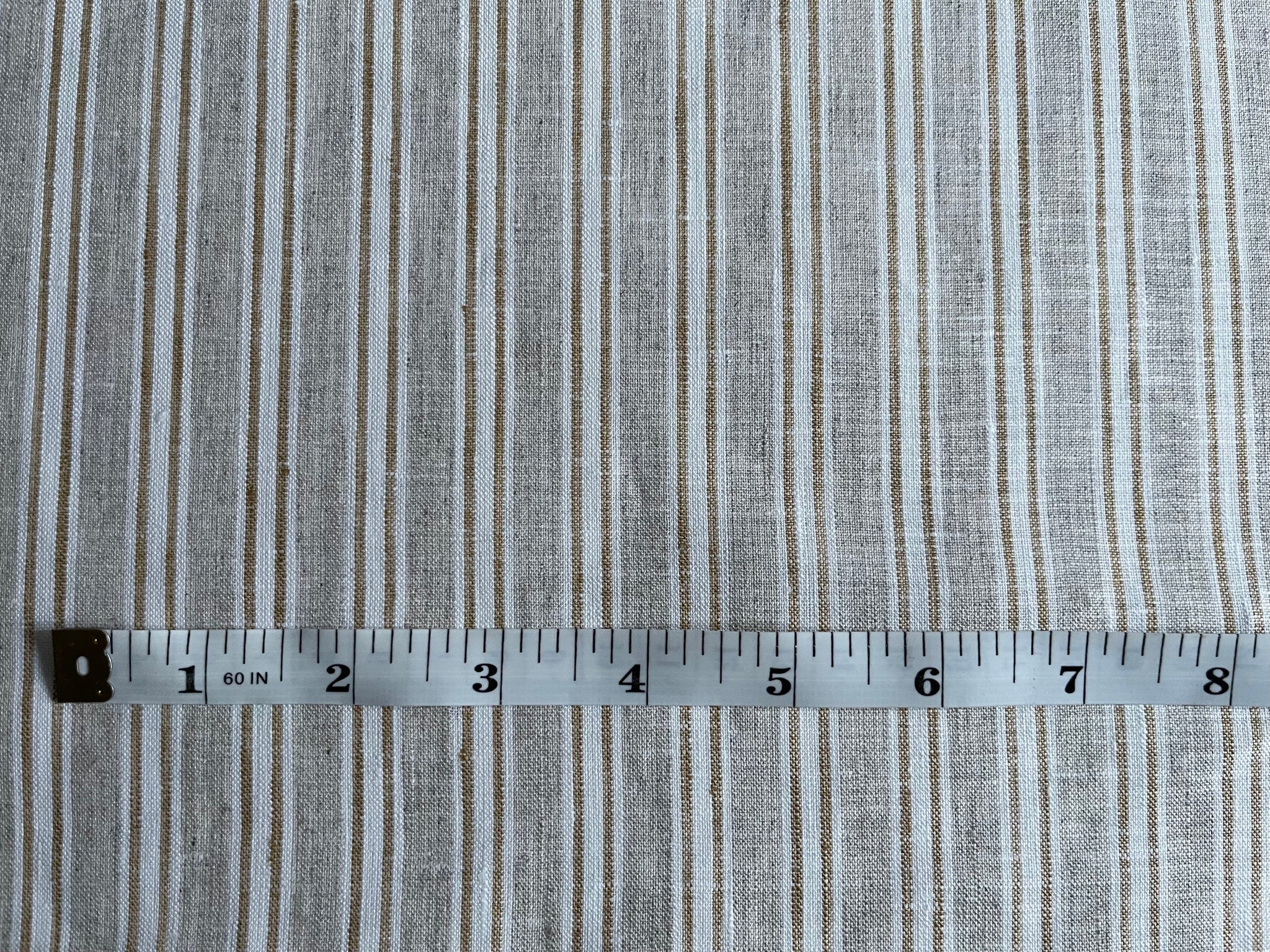 Deadstock Linen Fabric - Natural Stripe