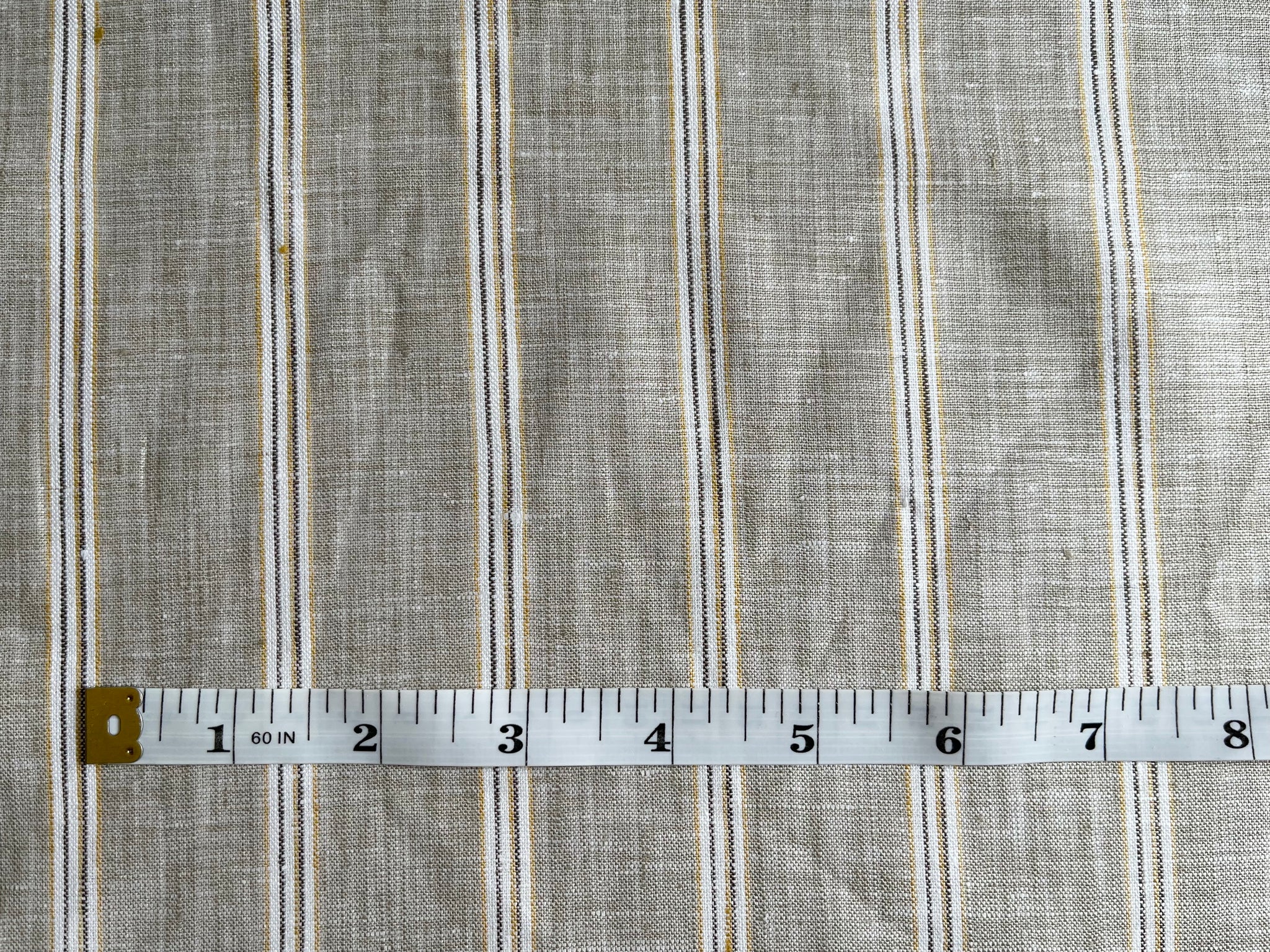 Deadstock Linen Fabric - Stripe Multi