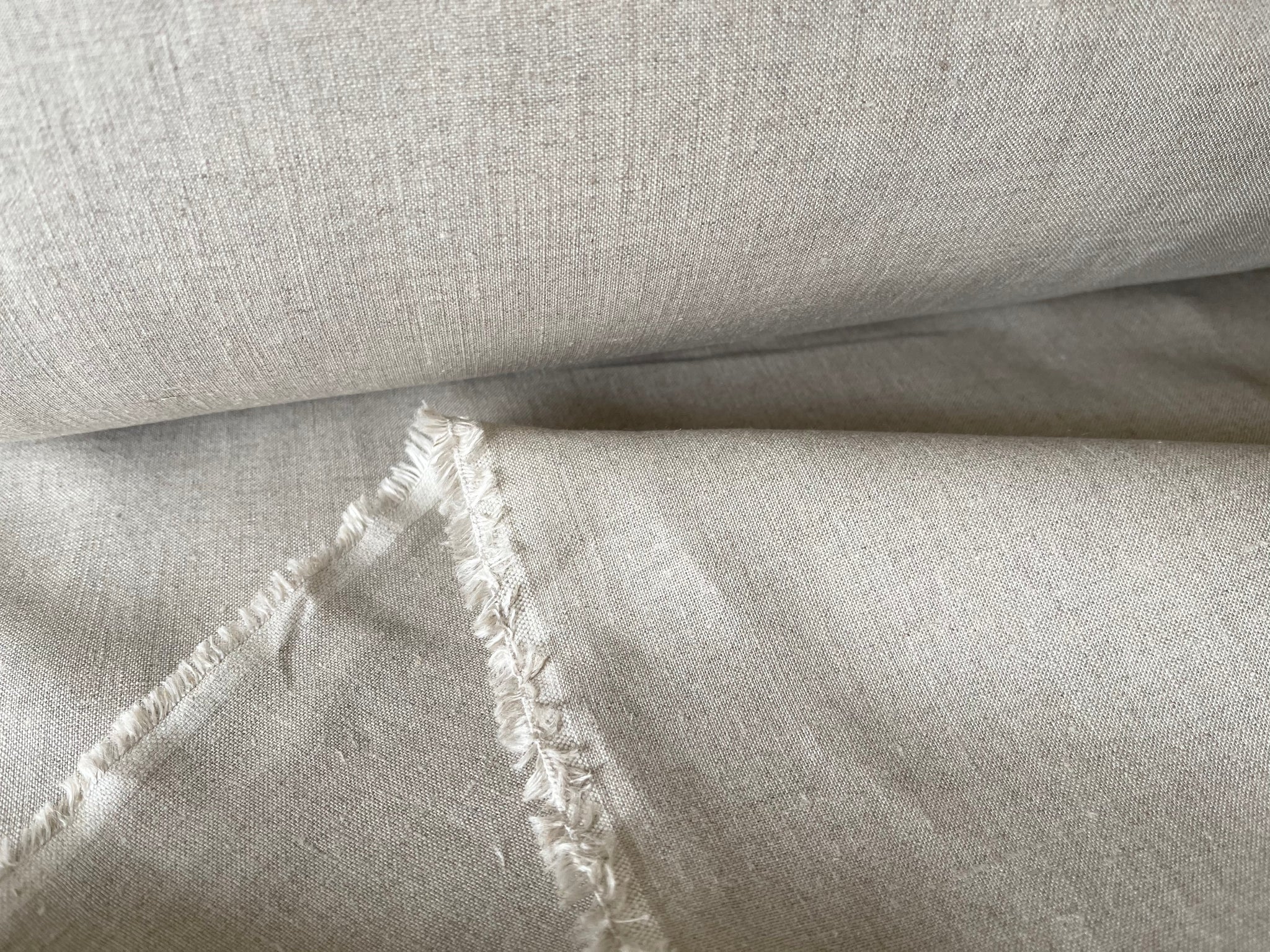 Natural Undyed Linen Fabric - Medium Weight