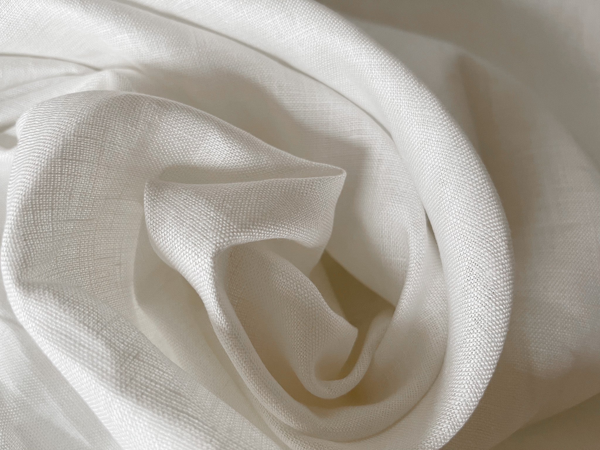 Off-White Linen Fabric - Unfinished