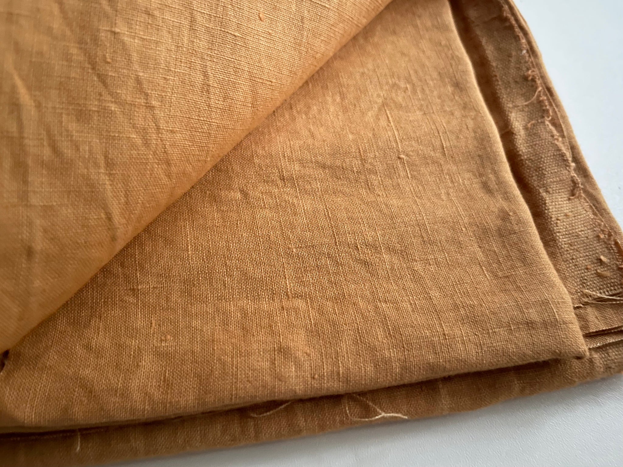 Linen Fabric Remnants - Mustard