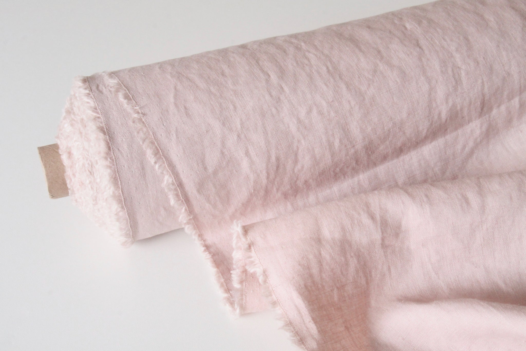 Dusty Rose Linen Fabric - Softened