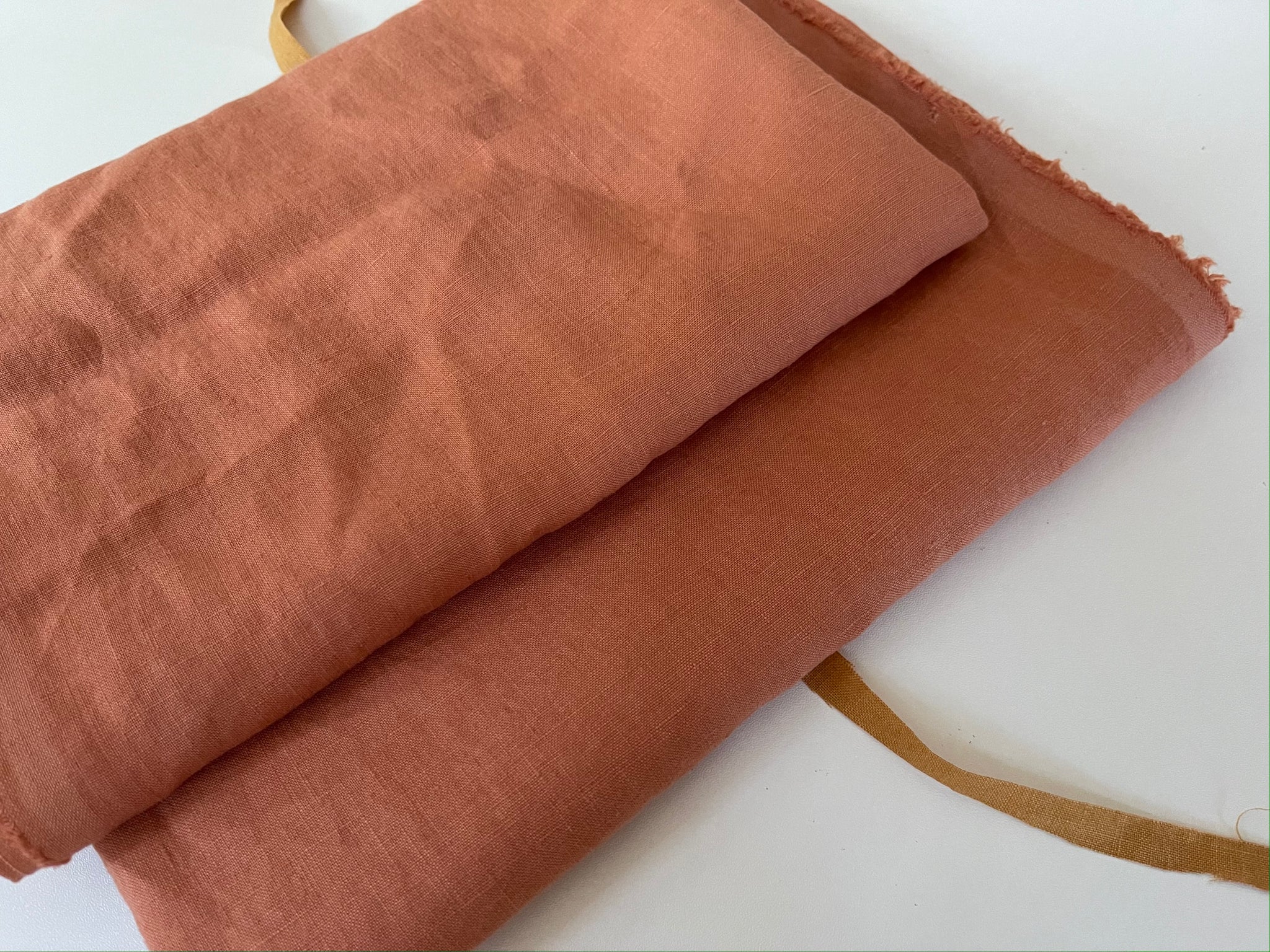 Lien Fabric Remnants - Terracotta