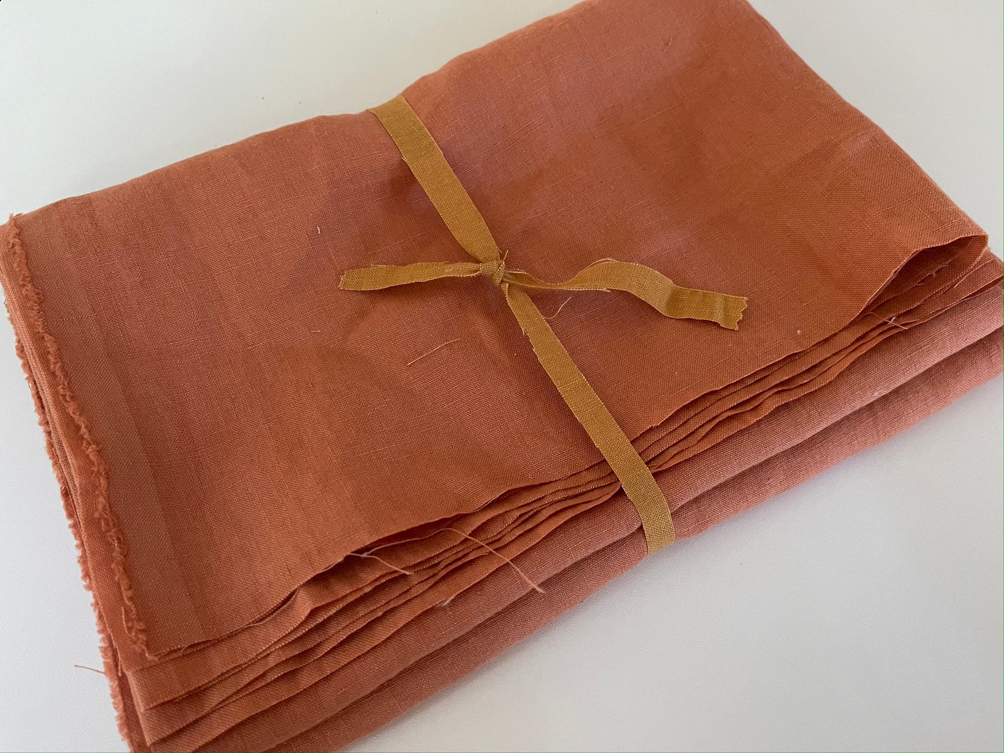 Lien Fabric Remnants - Terracotta