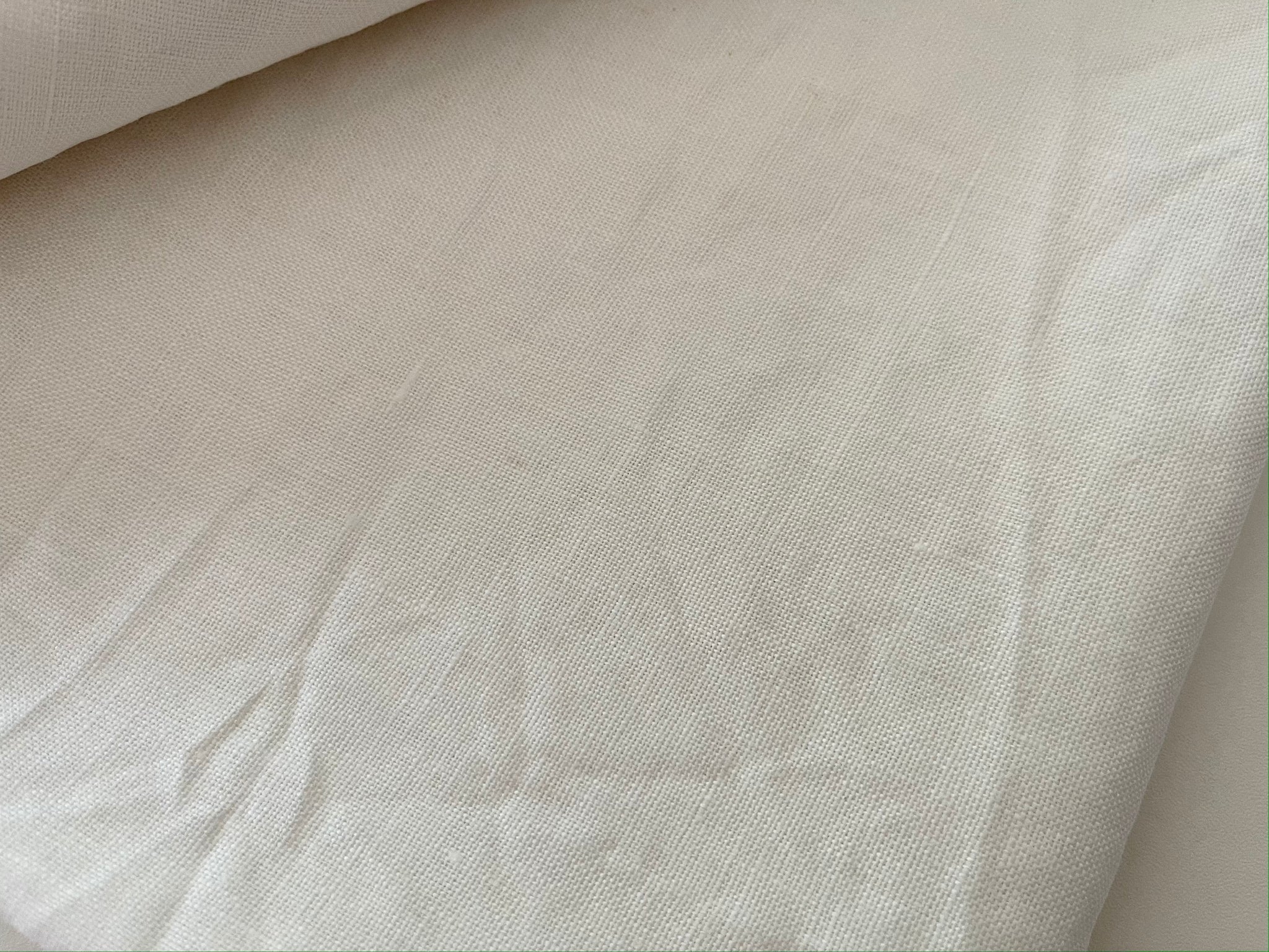 Linen Fabric Remnants - Off-White Unfinished - 2 yards