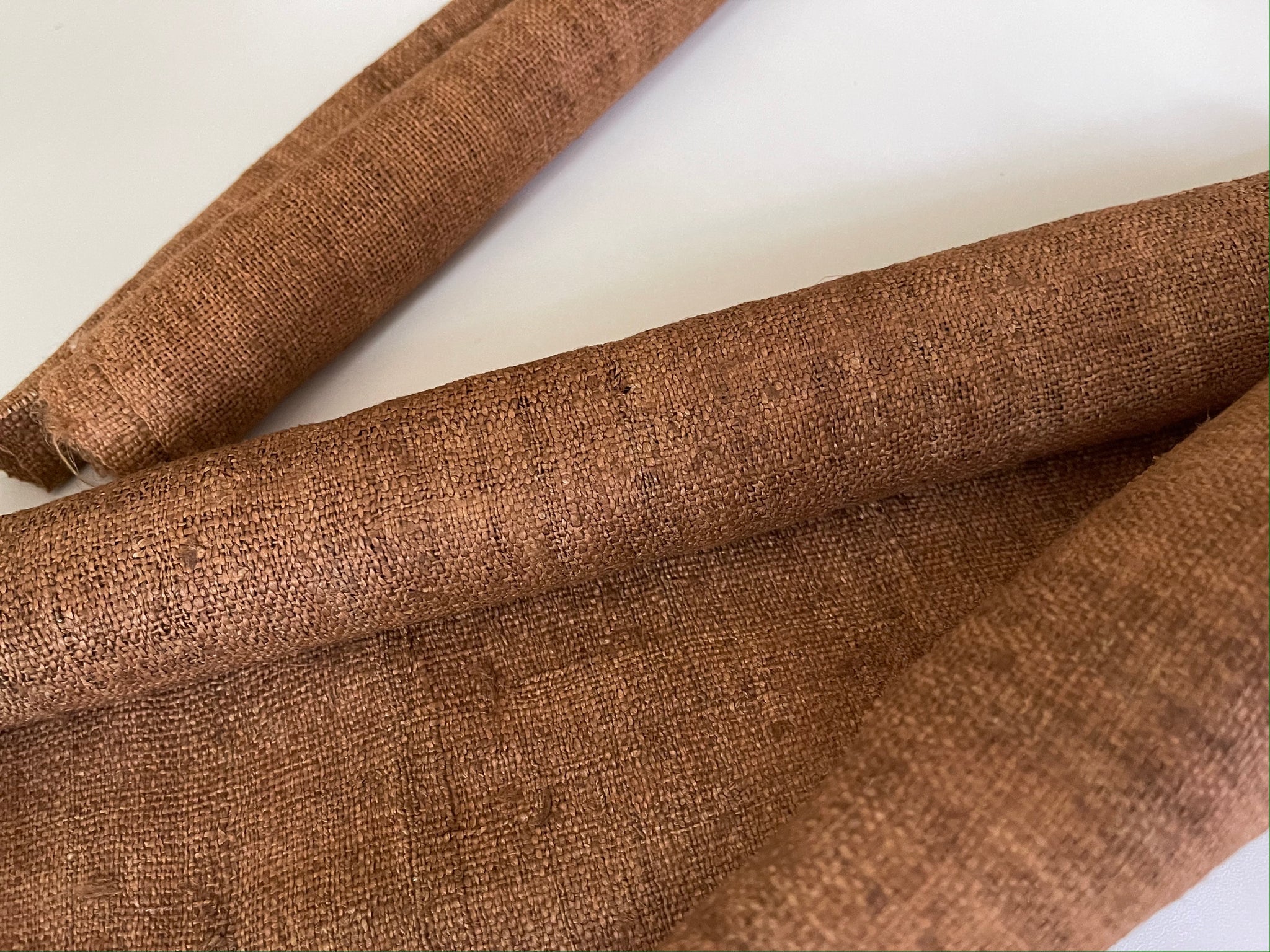 Organic Handwoven Hemp Fabric Bundle - Brown