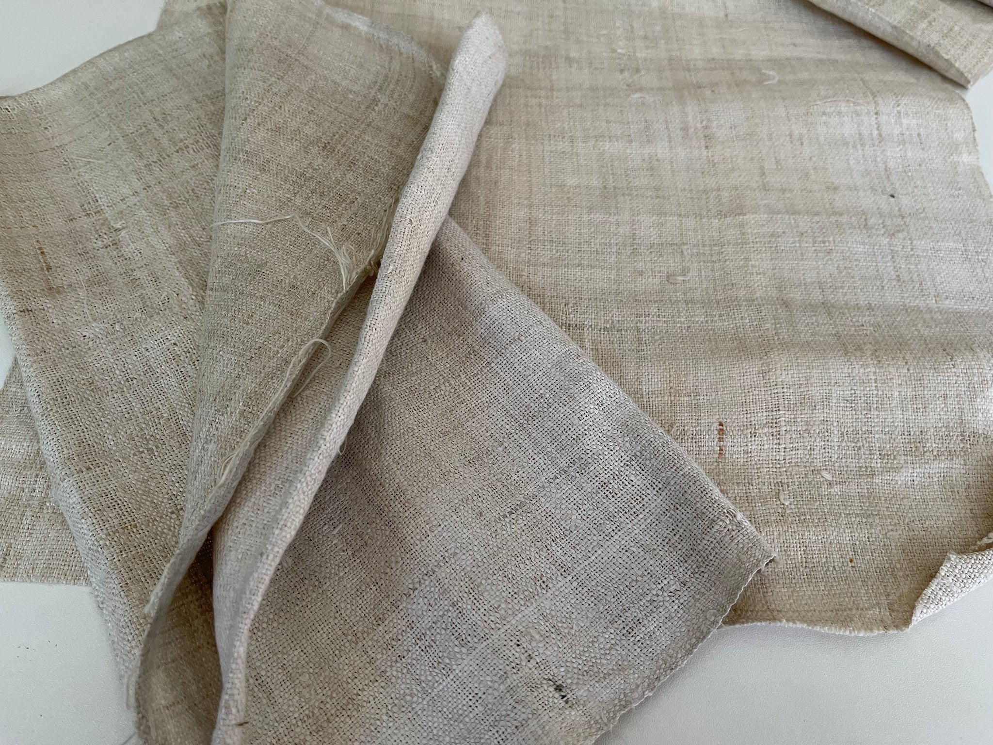Organic Handwoven Hemp Fabric Bundle - Vintage Off-White