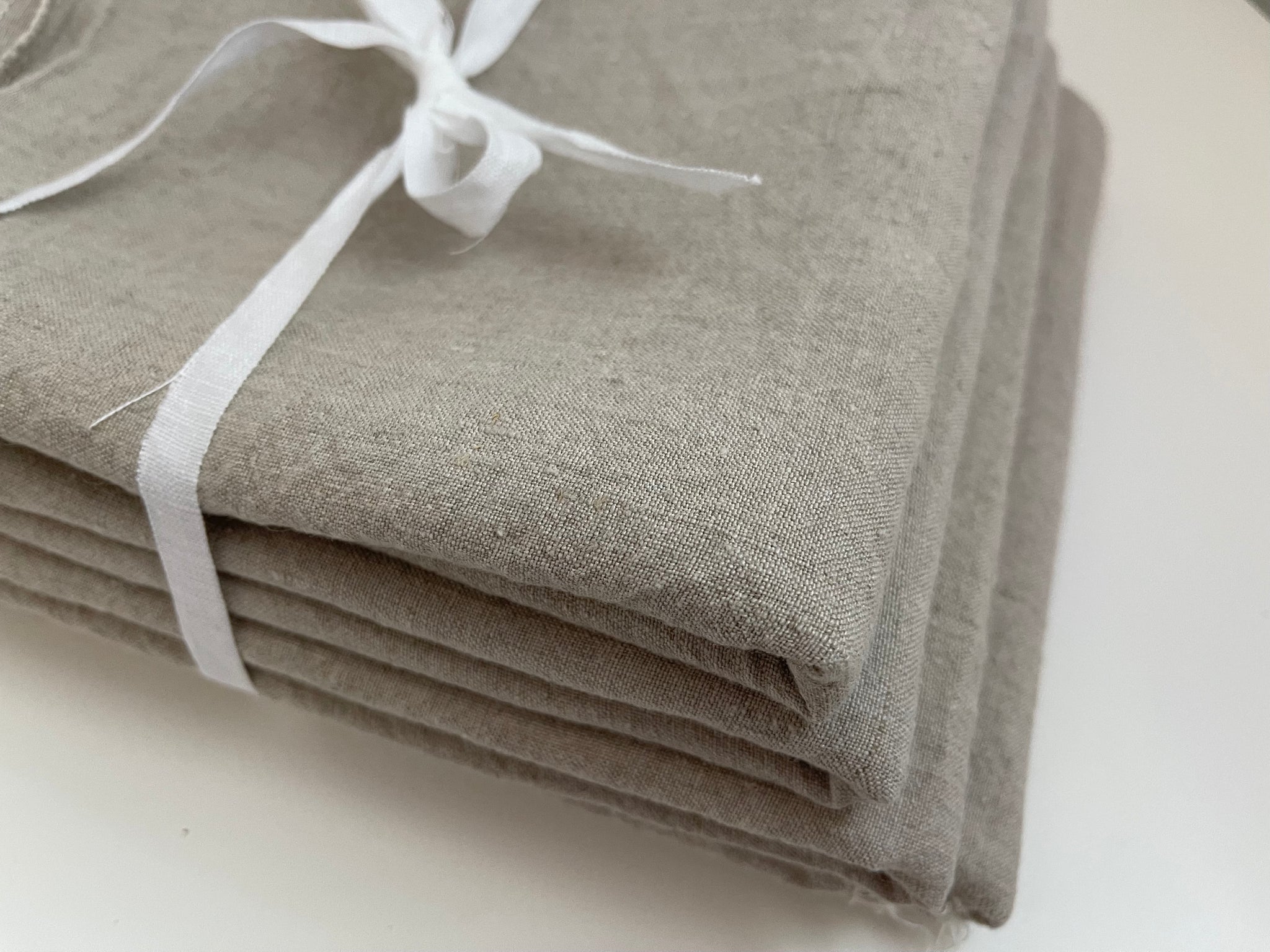 Linen Fabric Remnants - Natural Stone Washed - approx. 2 yards