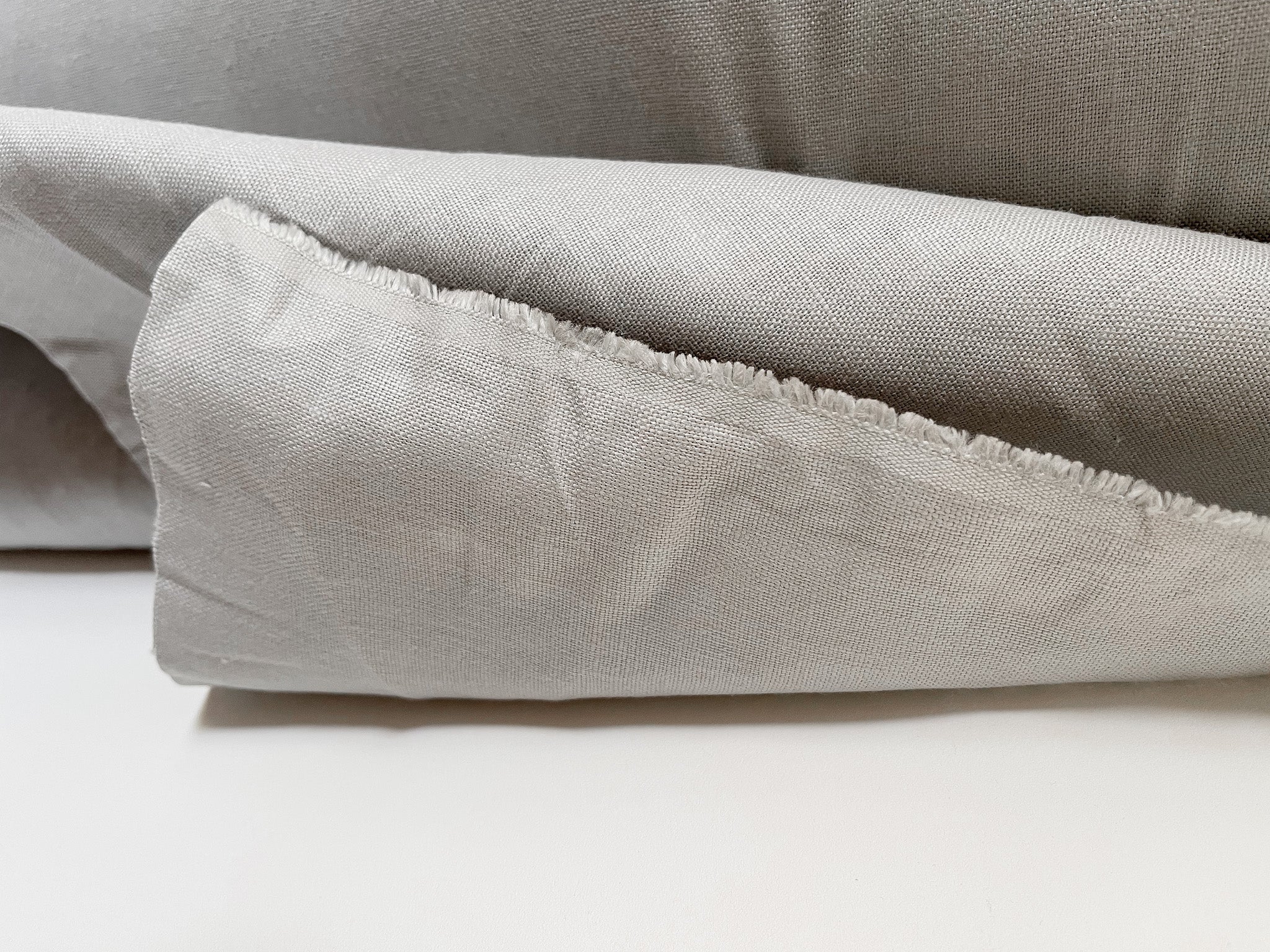 Light Grey Linen Fabric - Heavy Weight