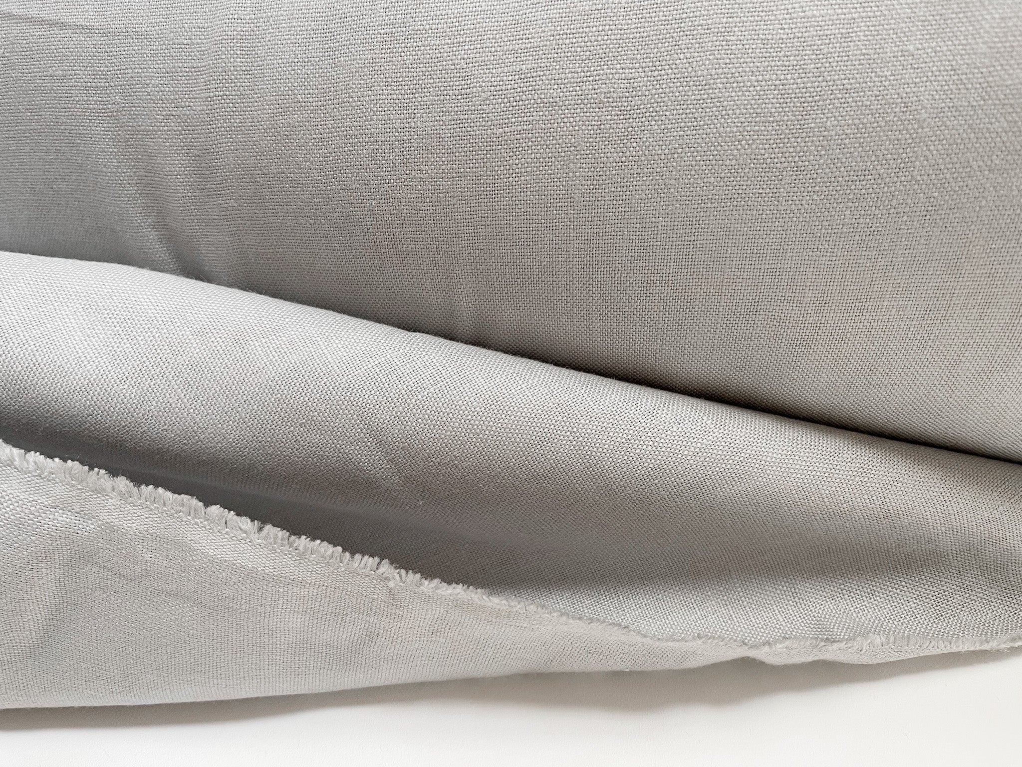 very light GREY and white linen Fabric