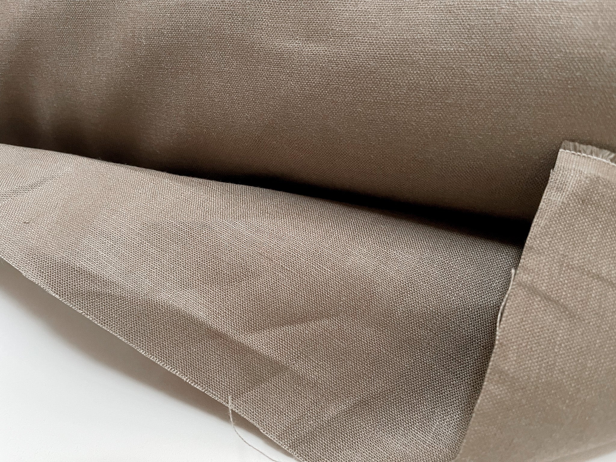 Brown Linen Fabric - Heavy Weight