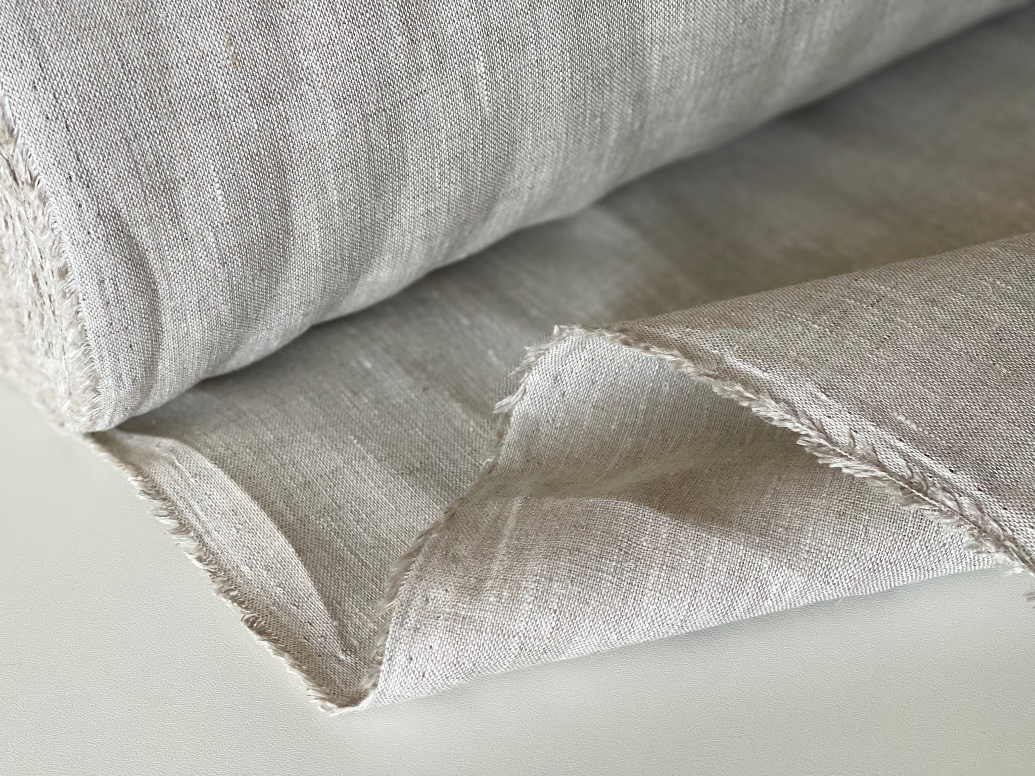 Natural Melange Linen Fabric